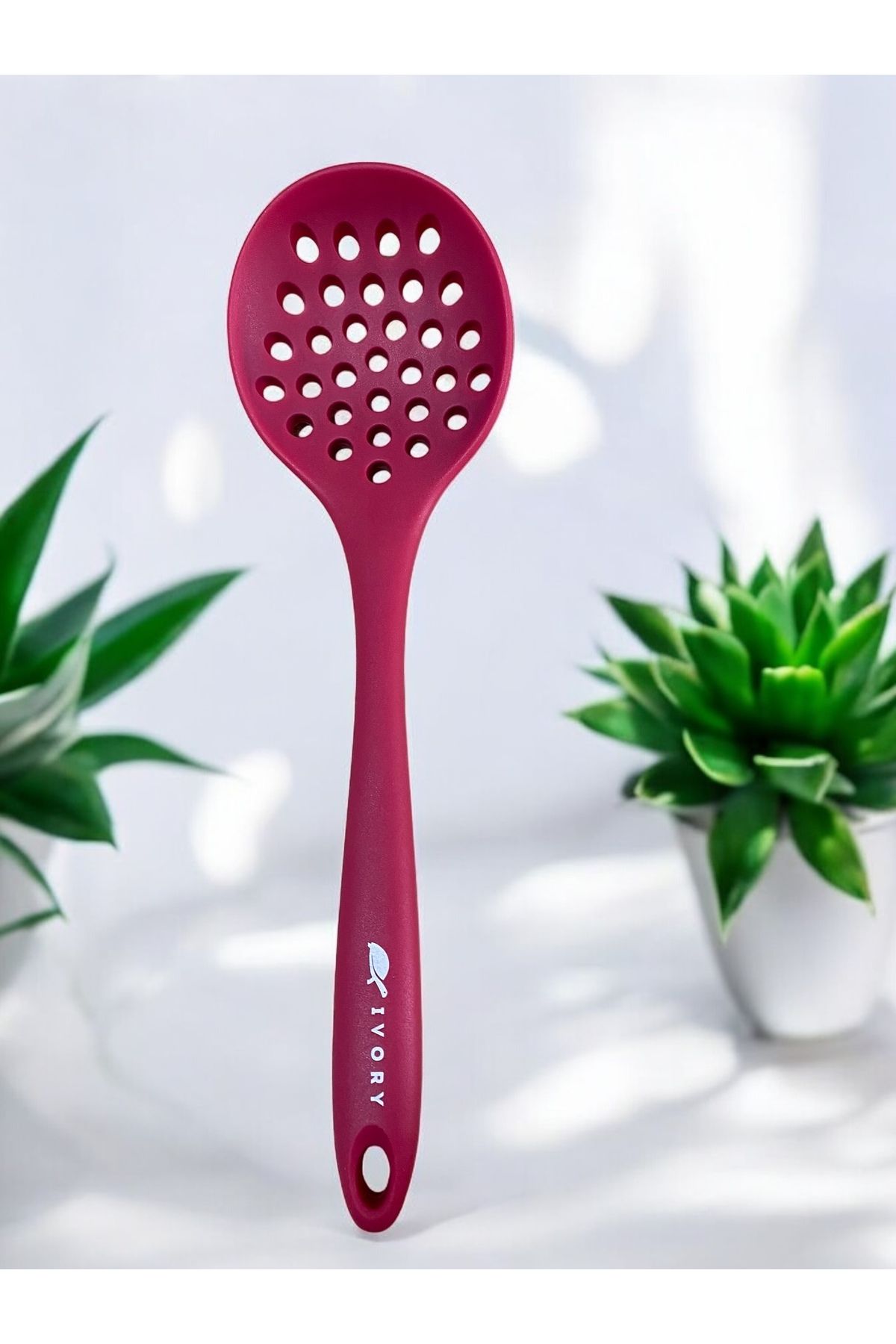 Multiamo-Heat Resistant Silicone Colander Ladle Spatula Spoon Set (30-28-22-20 cm) 7 Pieces 5