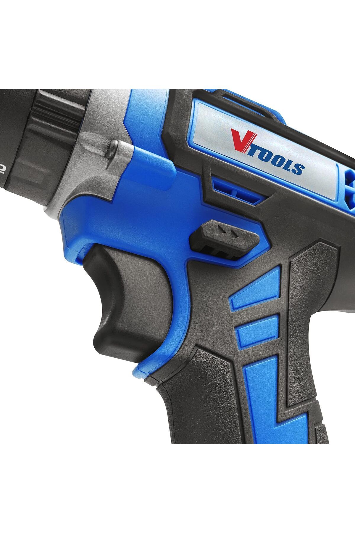 VTOOLS-مثقاب صدمات لاسلكي 20 فولت مع بطاريتين وشاحن واحد، سرعتان متغيرتان، ظرف بدون مفتاح 10 مم، 7
