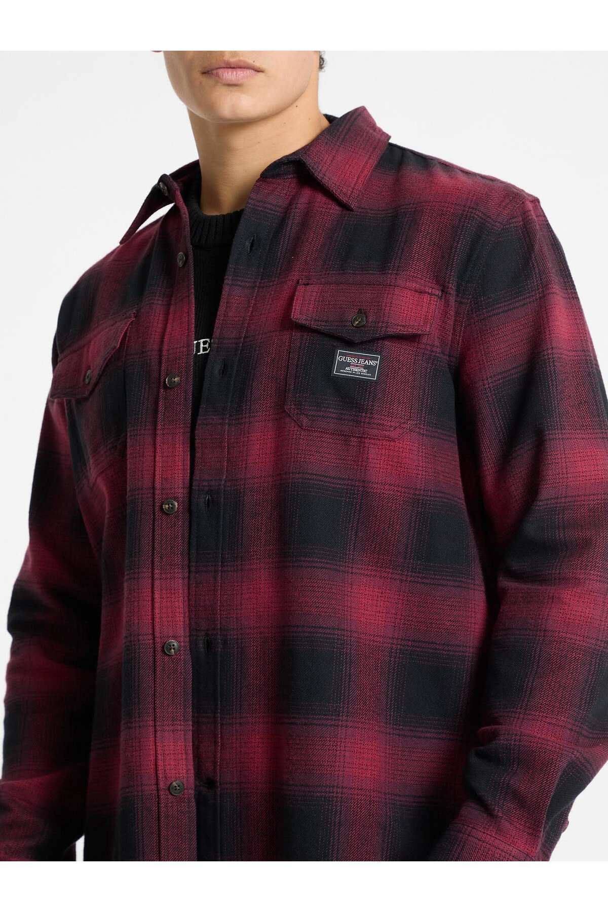 گس پیراهن قرمز مردانه GJ LS REG POCKETS SH M4BH64WGMH1-LC55