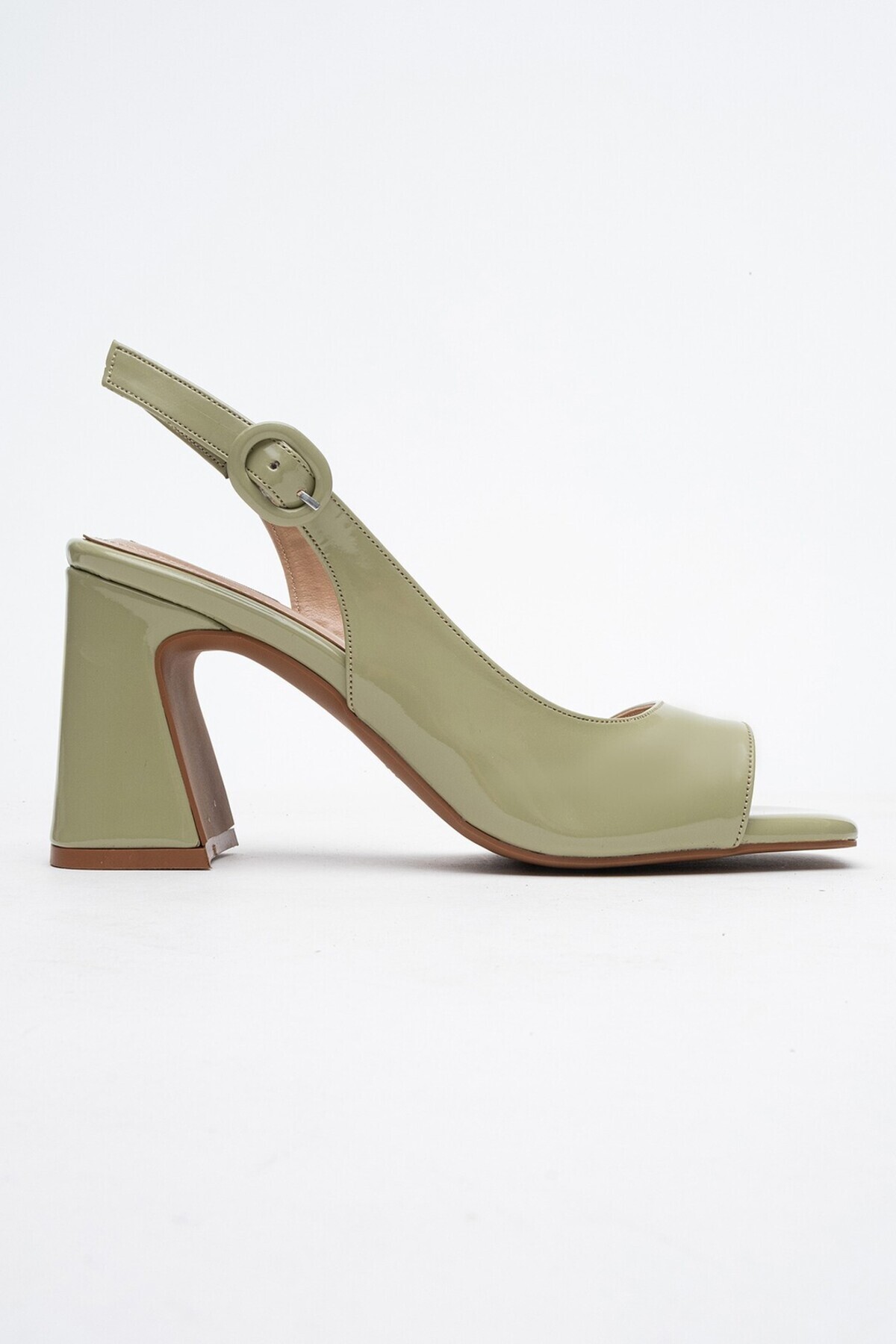 Lizy Shoes  Kalın Topuklu Bilekten Tokalı Sandalet - Görsel 3