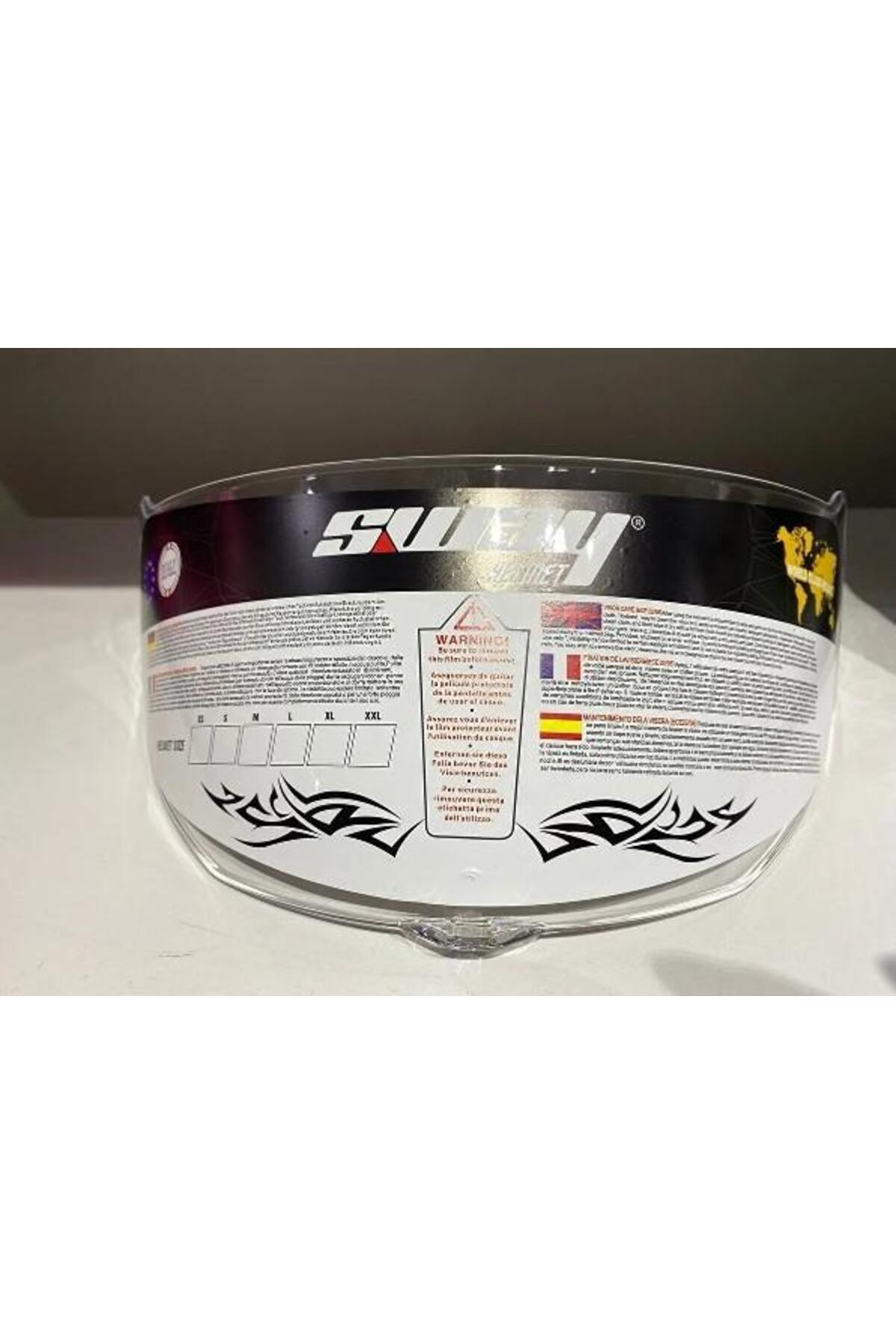 Sway 820 Kask Camı Motosiklet Kapalı Kask Vizörü Şeffaf Kask Camı