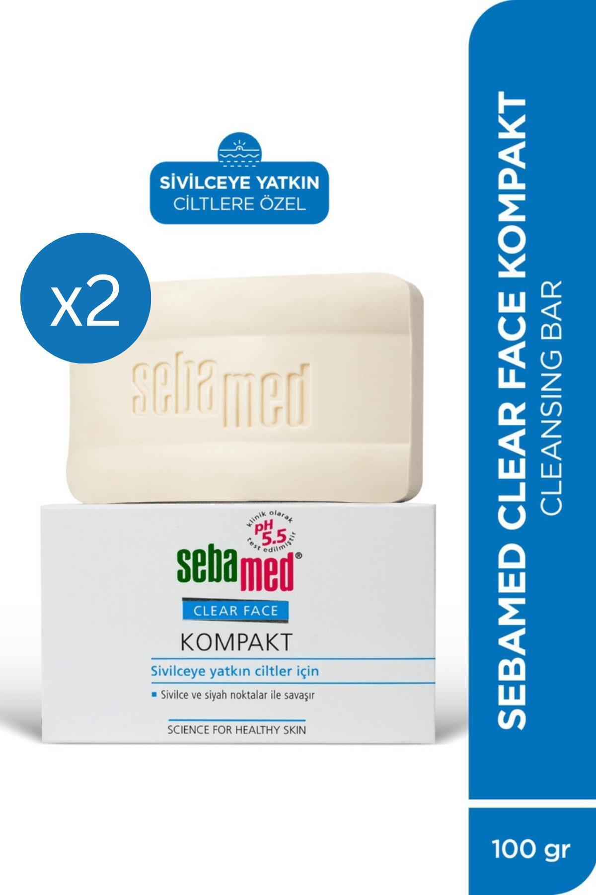 Sebamed Gözenek Temizleyici Kompakt Yüz Sabunu 100 gr x 2 Adet Set Hassas ve Yağlı Ciltler İçin Arındırıcı — SET.SBMD.7