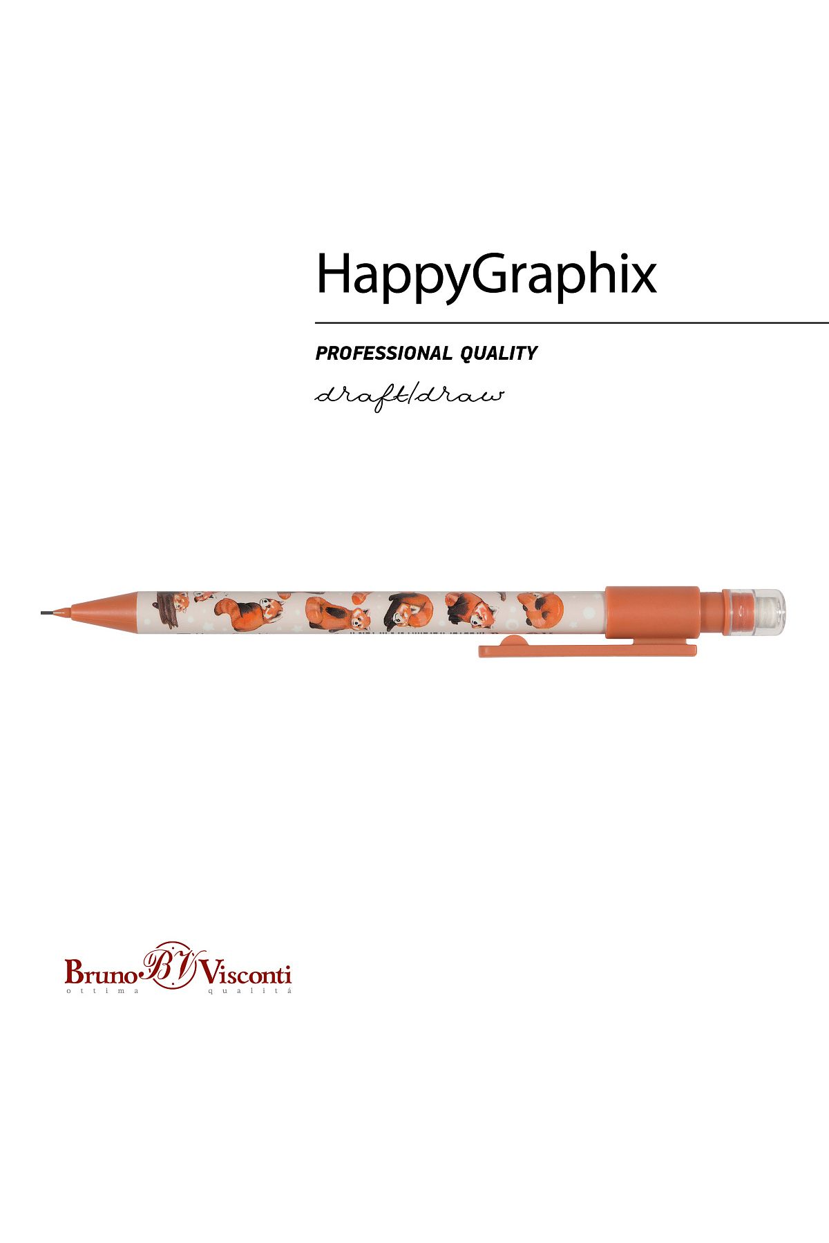 Bruno Visconti-Happy Graphix Versatil Pen 0.7mm Red Pandas 2