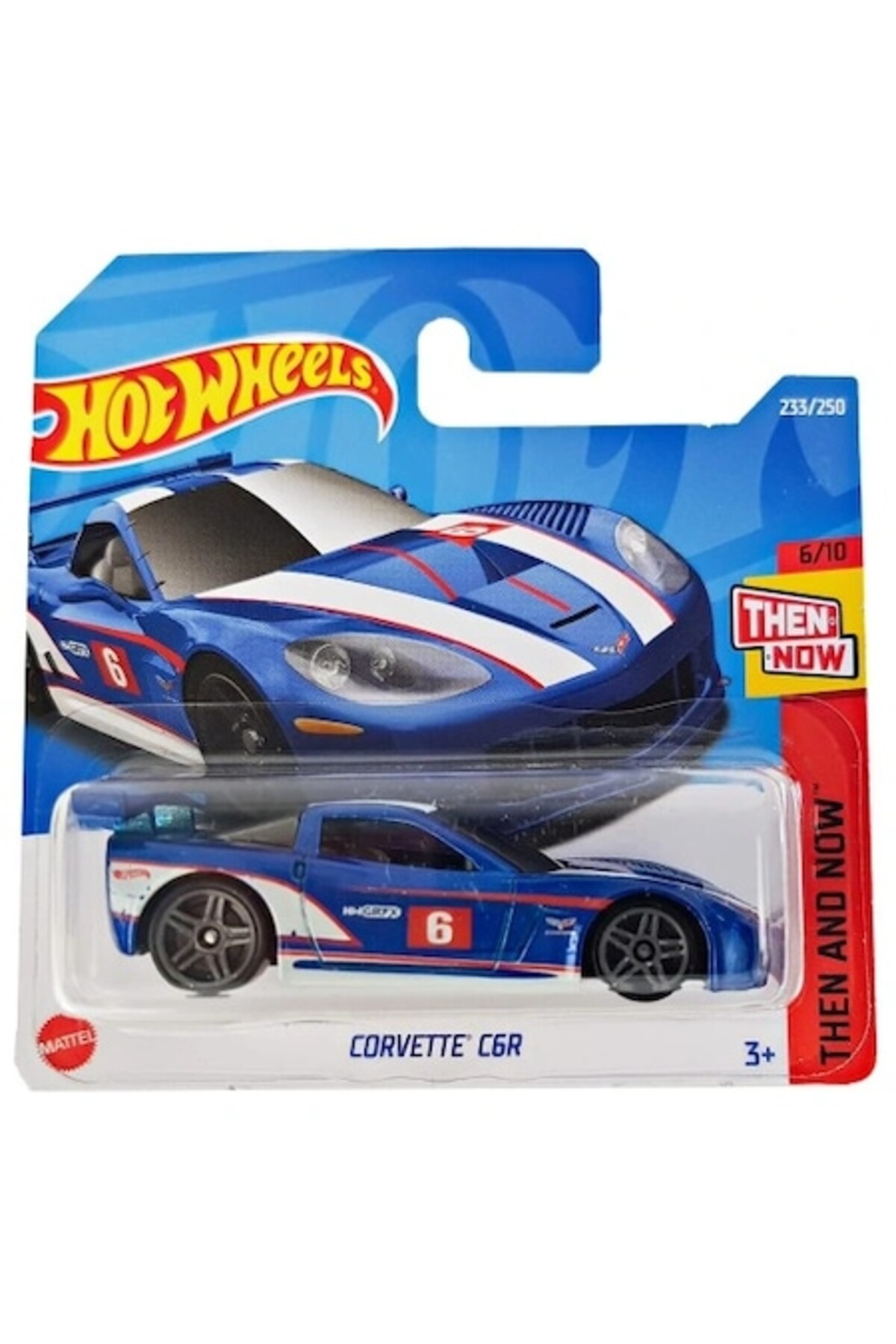 Masinuta Metalica Hot Wheels, Corvette C6R, Albastru, 1:64