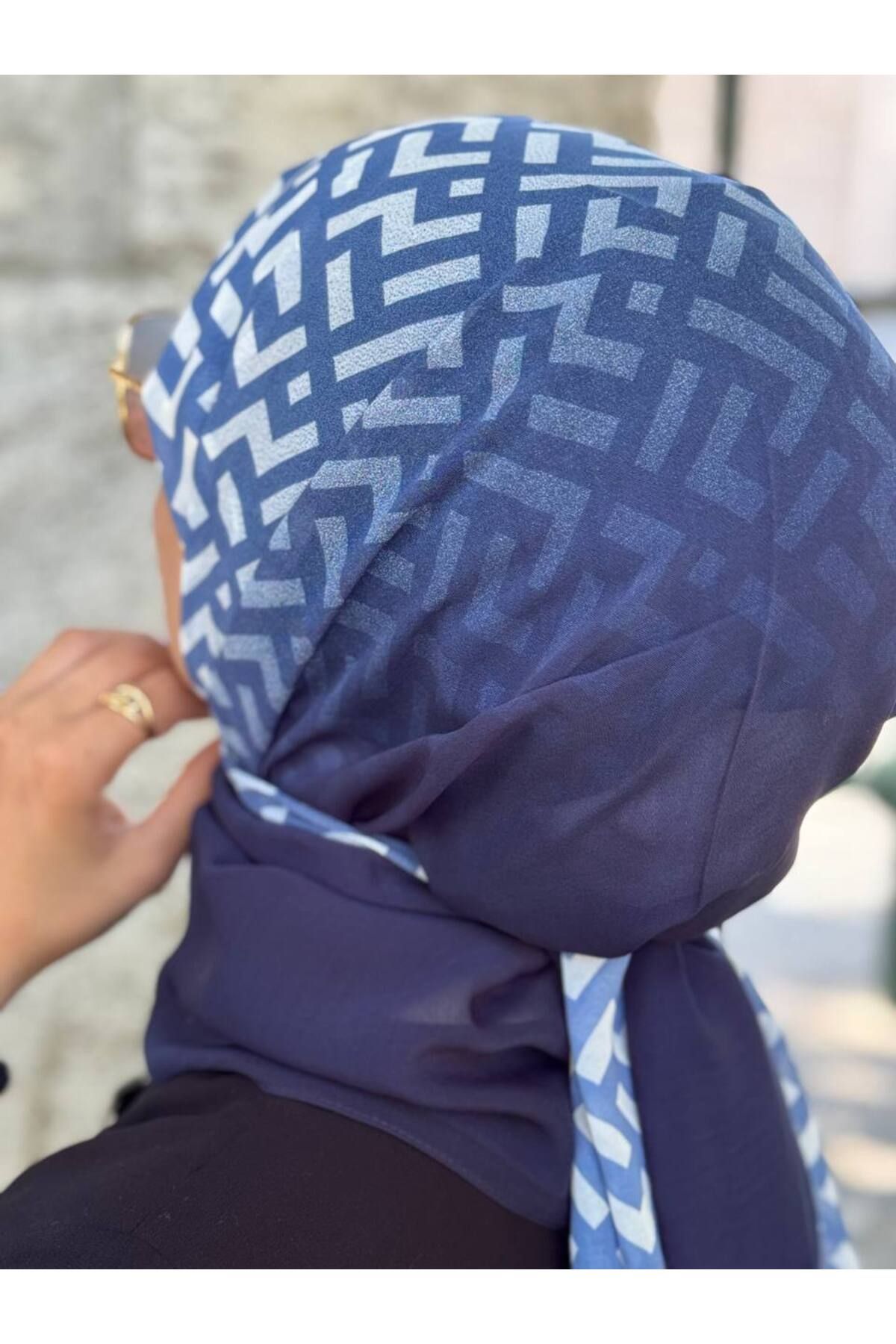 ALDAİR-Shawl Chiffon Pattern Double Color 3