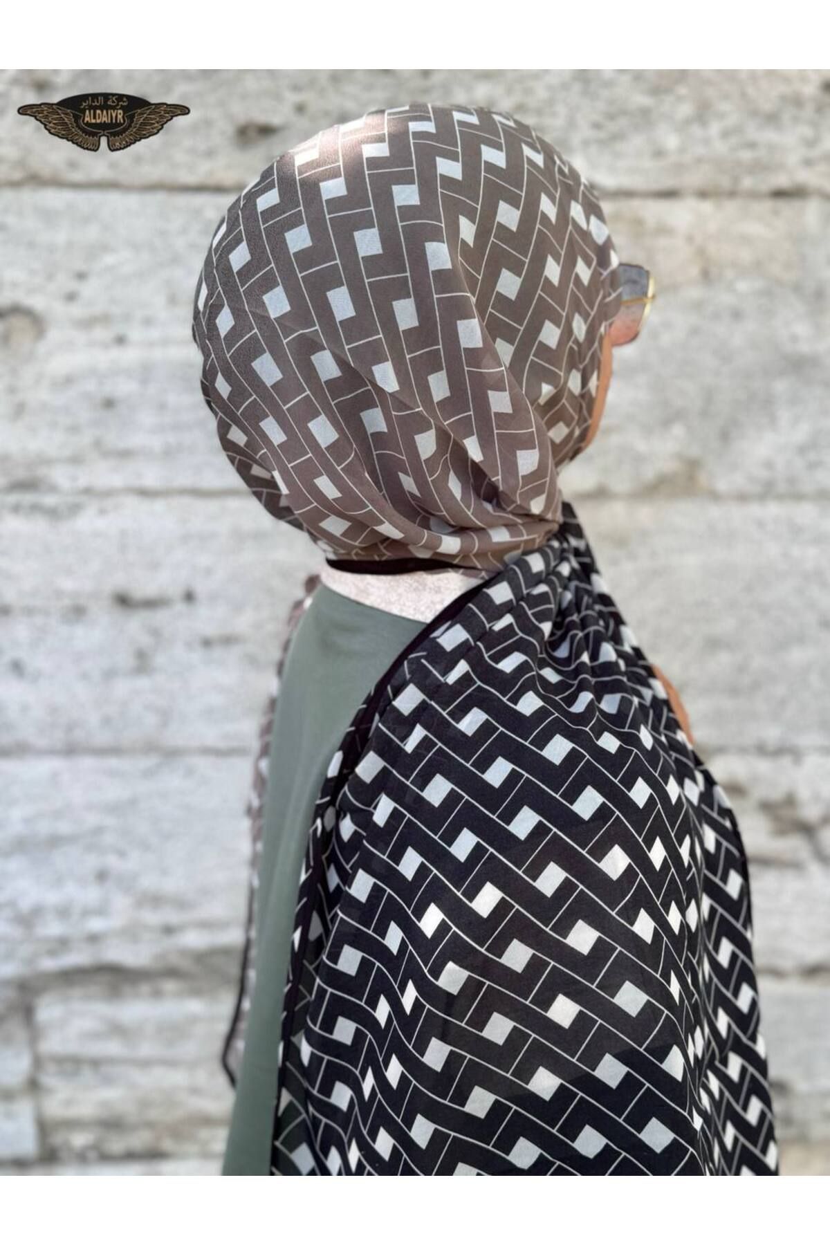 ALDAİR-Shawl Chiffon Pattern Double Color 2