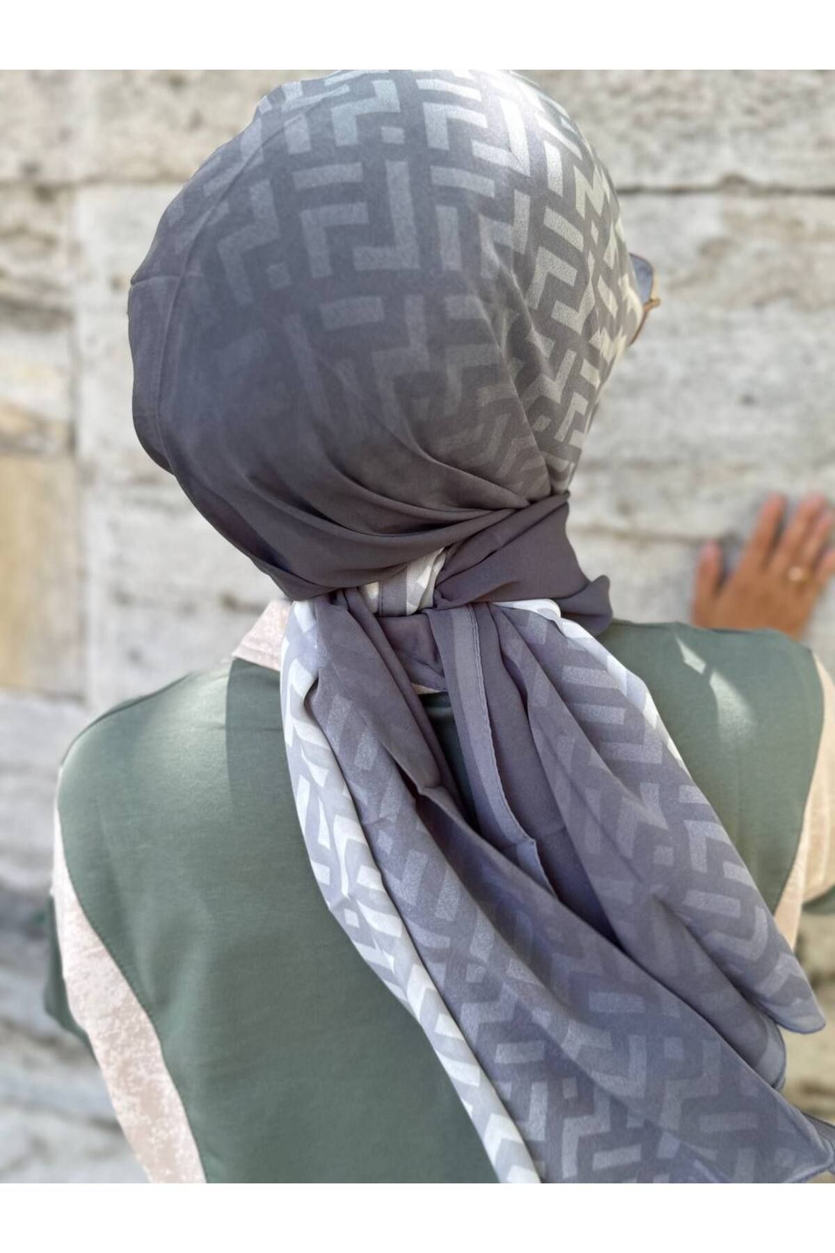 ALDAİR-Shawl Chiffon Pattern Double Color 2
