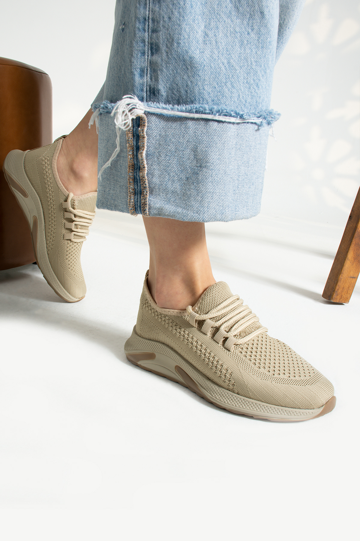 Bej Unisex Rahat Sneaker