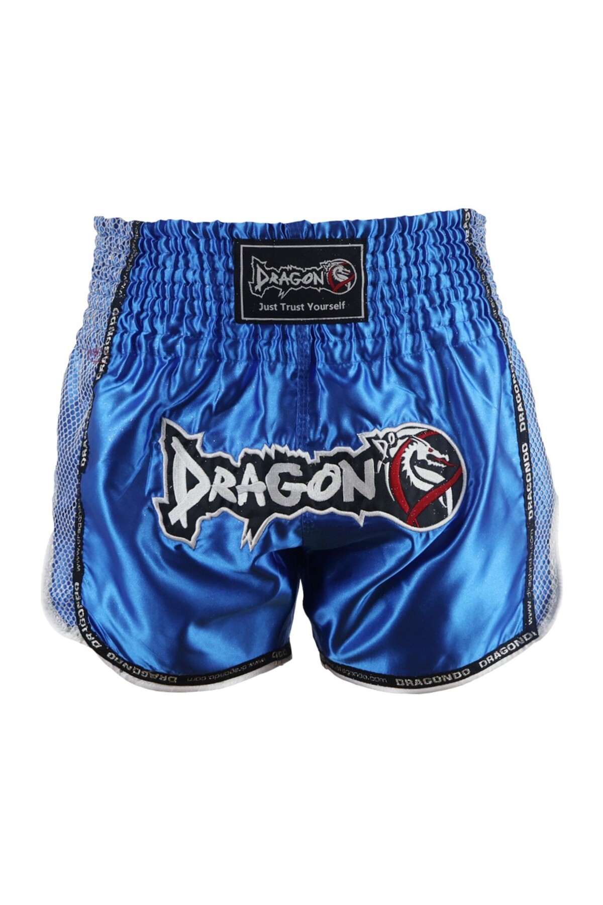 MT3076 Shiny Muay Thai Blue Kickboxing Shorts