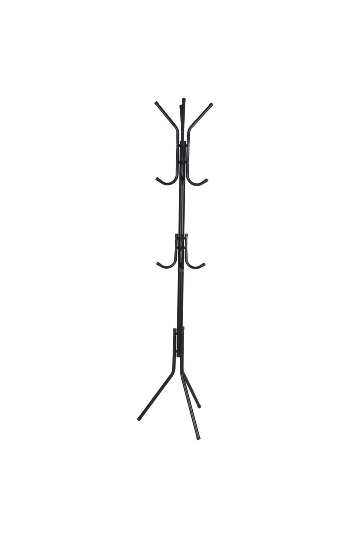 Koopman-Vertical metal coat rack with 12 hooks, 175 cm, modern and stable design 1