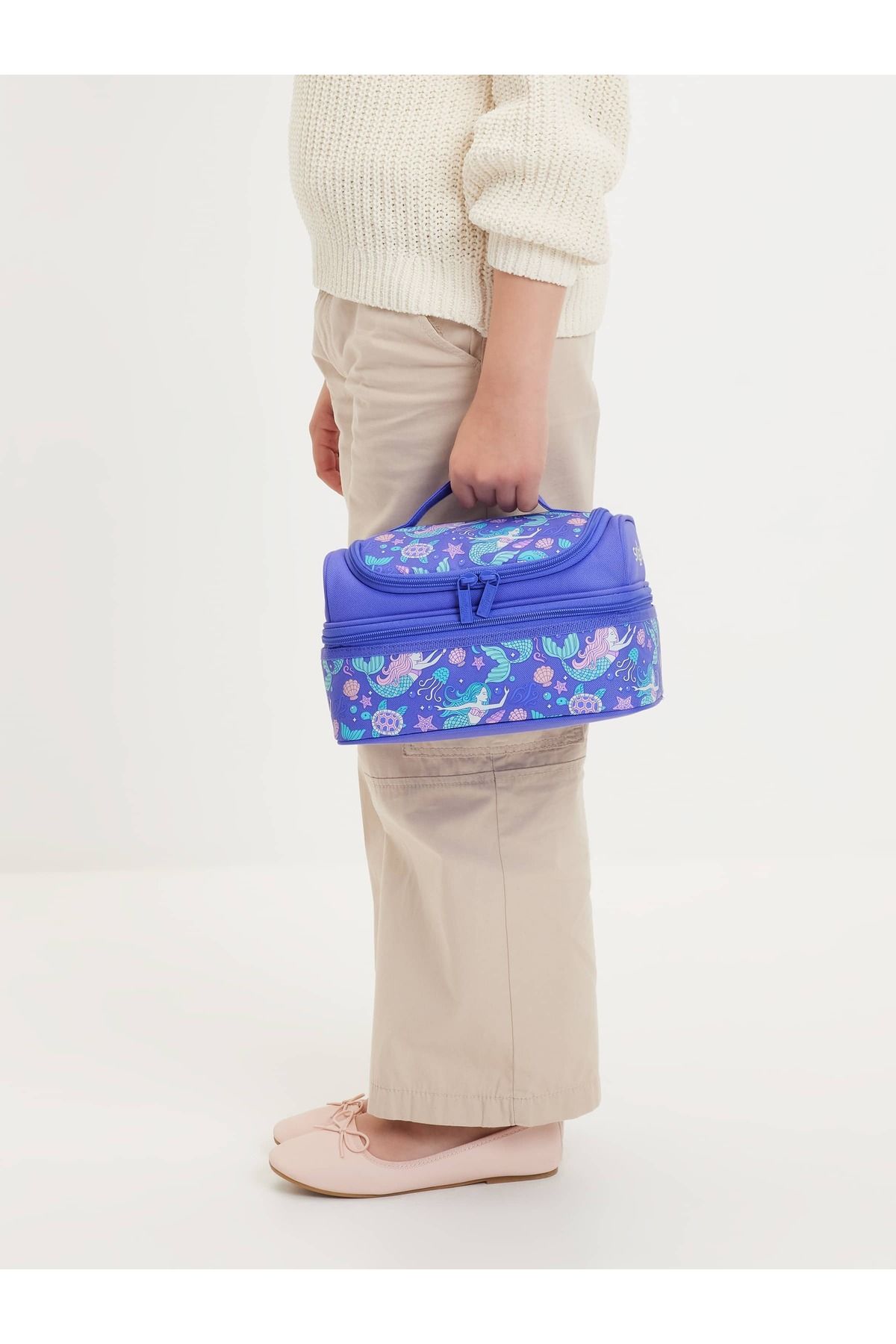 SMIGGLE-Double Layer Insulated Lunch Box with Sea Creatures Figures Bpa Free 4