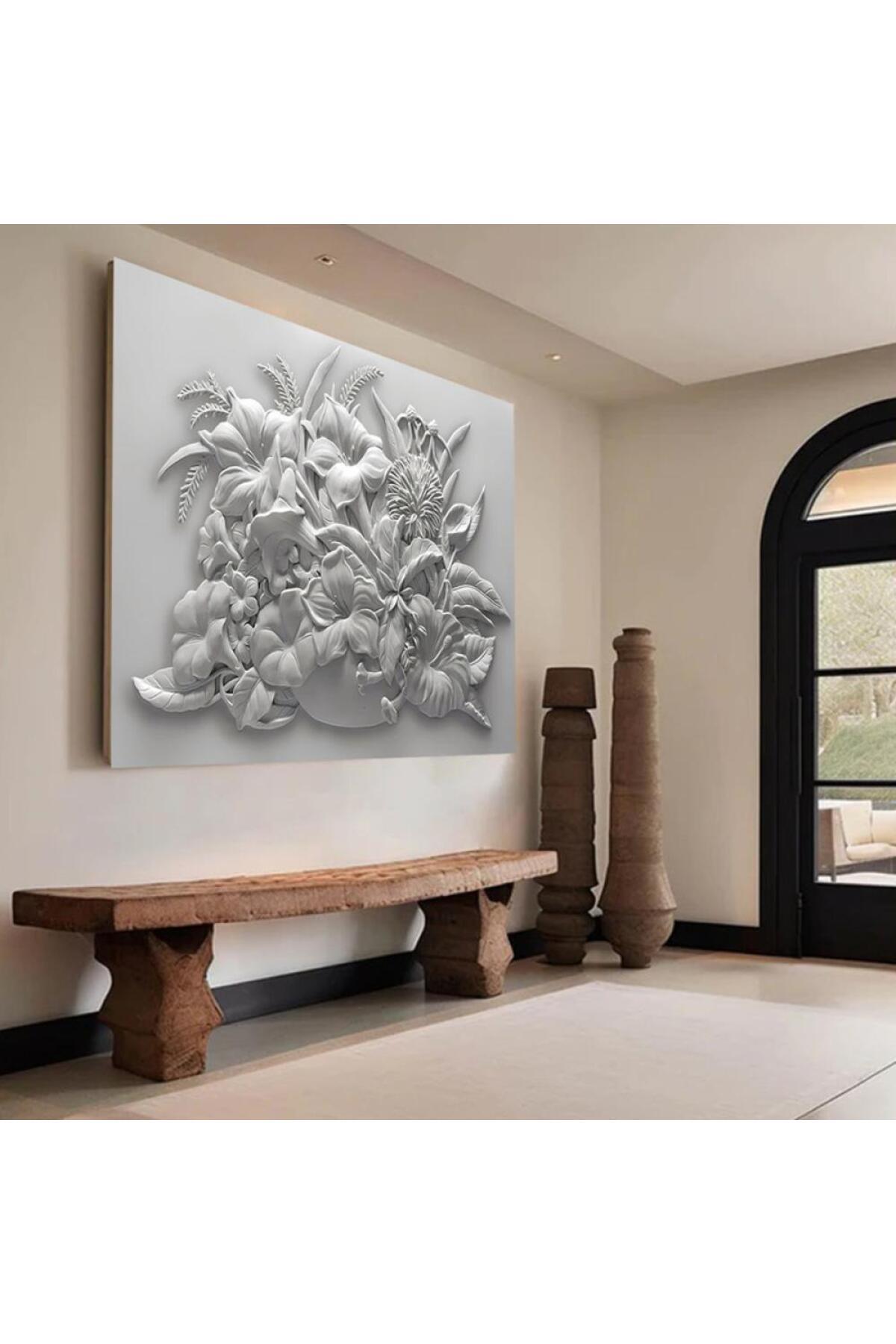 SND-Beautiful Art Design Printed Gypsum Canvas Wall Art with Black Frame, 60x90cm 7