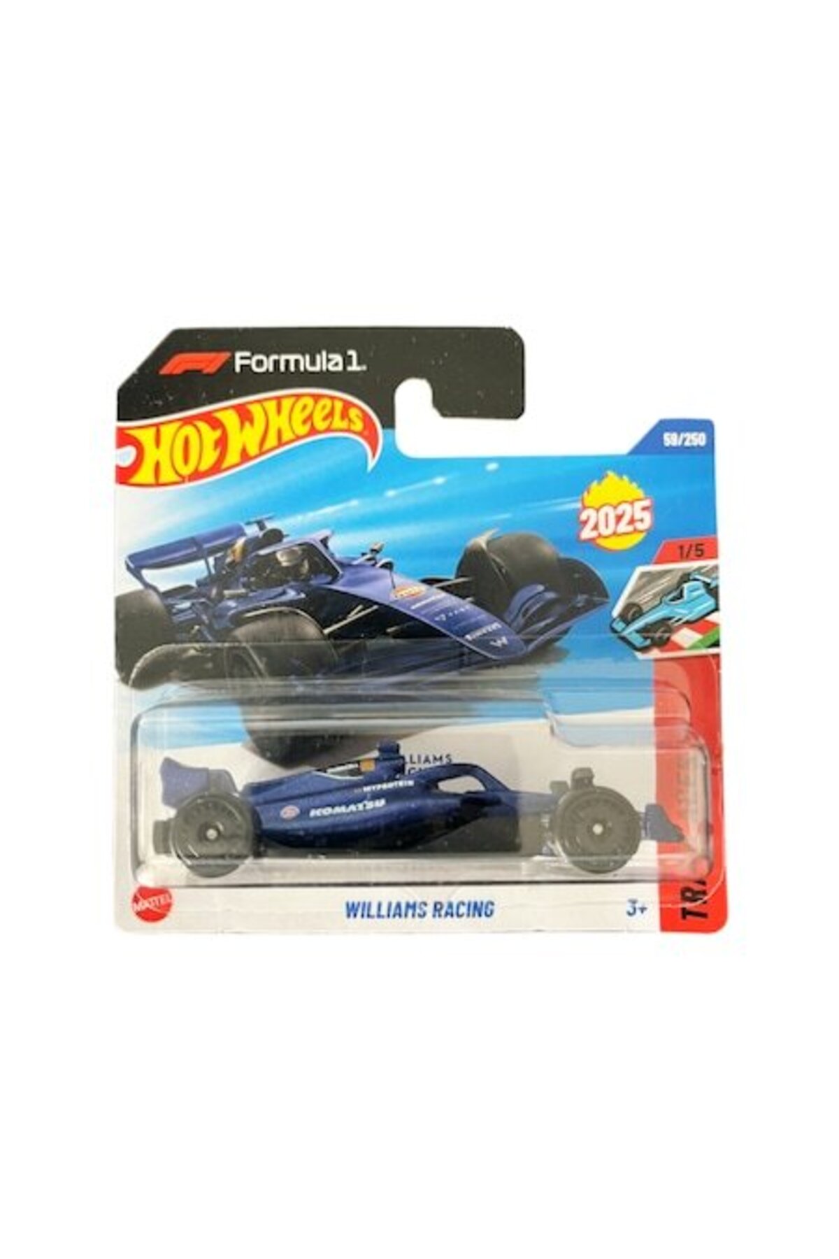 Masinuta Hot Wheels Williams Racing, albastru, scara 1:64 - model 2025