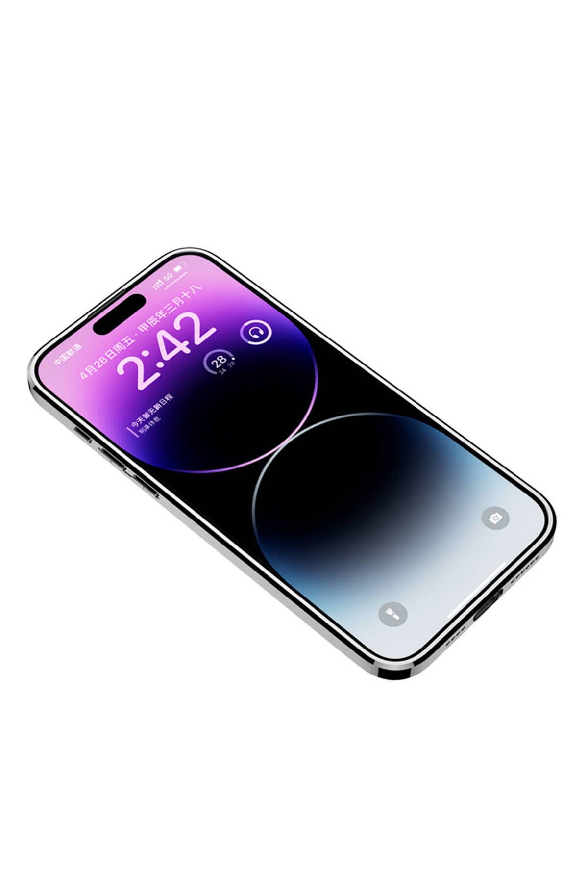 Cep Plus-Apple iPhone 15 Pro Case Ultra-Thin Camera Protection Pc + Leather Back Surface Cppl X-Pro Cover-Titanium- 4