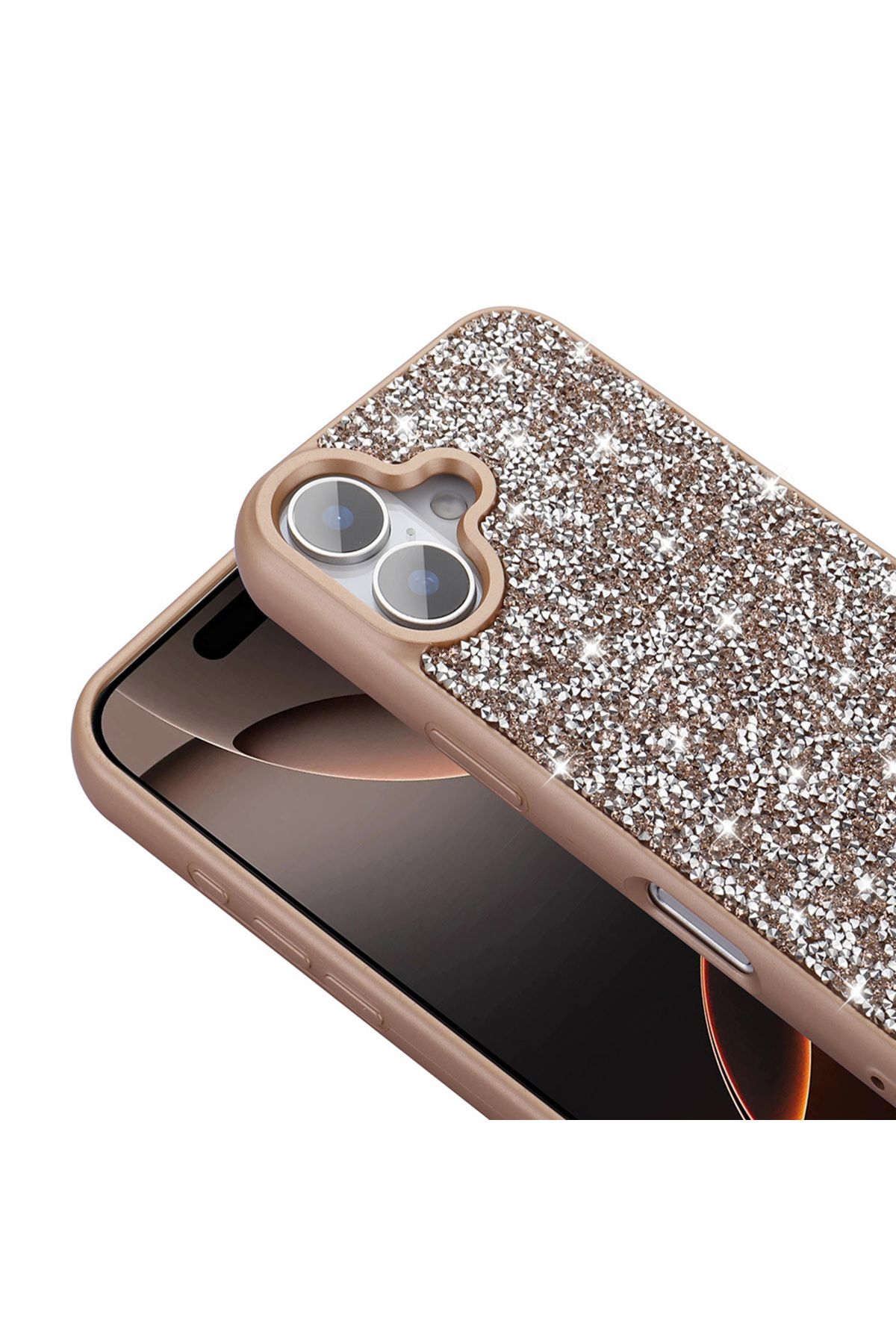 Cep Plus-iPhone 16 Plus Case Shiny Stone Design Cppl Diamond Cover - Gray 7