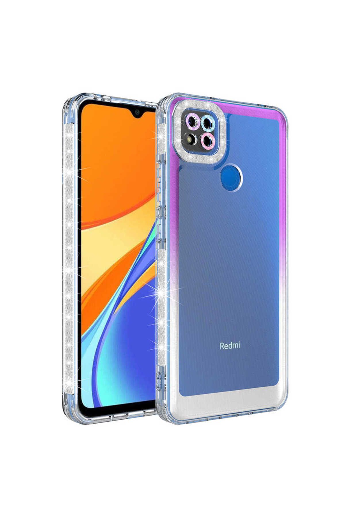 Cep Plus-حافظة Redmi 9C CPPL Park Cover مع تصميم لامع وتحول الألوان مع حماية للعدسة - أخضر-أزرق 2