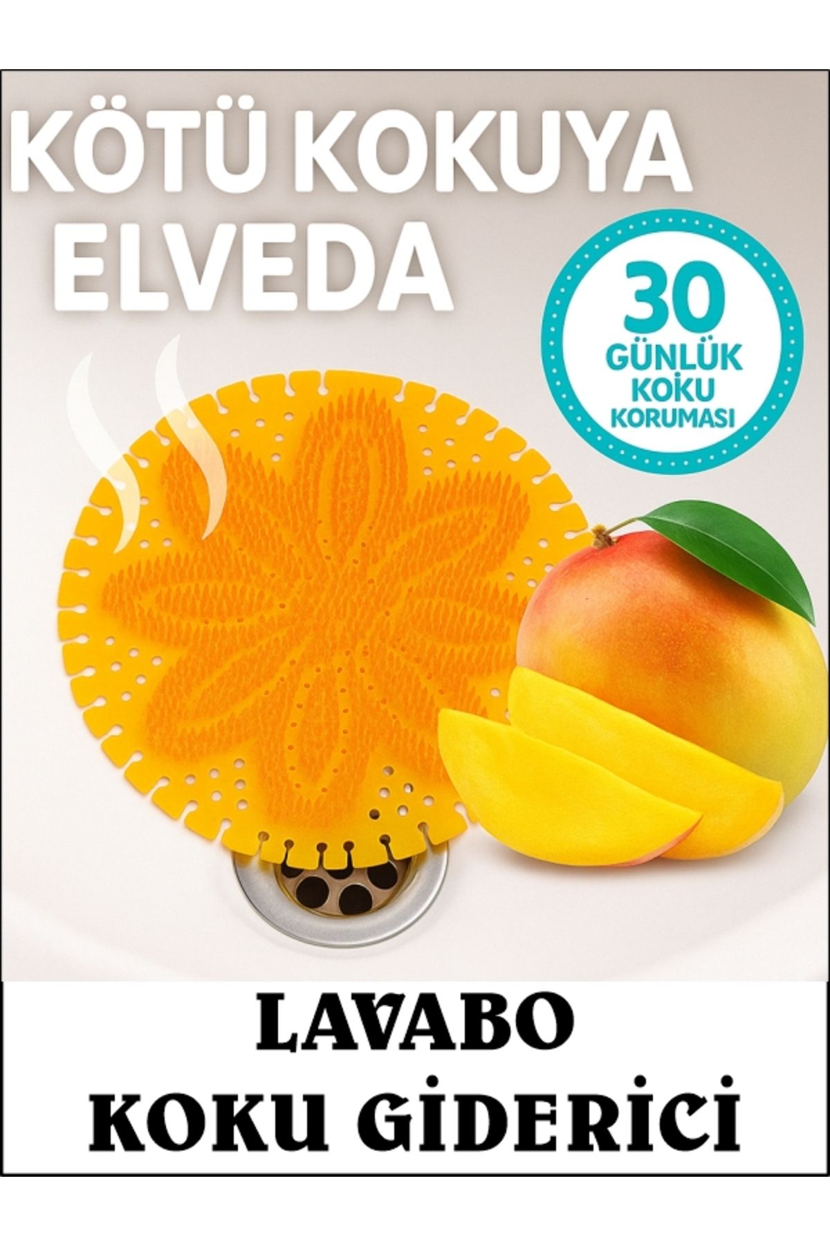 COZLEY Lavabo Koku Giderici Mango Kokulu Süzgeç Evye Koku Önleyici Çok Amaçlı Banyo Duş Çöp Kovası Uyumlu
