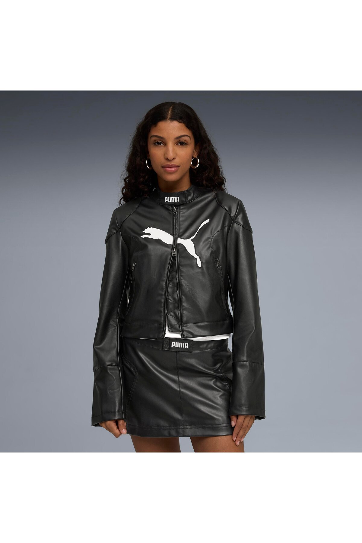 Puma Pleather Racer Jacket Kadın Yetişkin Ceket görsel 5