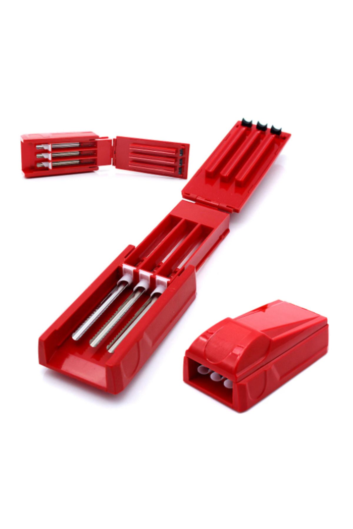 KlaussTech-Manual Cigarette Making Machine, 3 Injectors, 130 x 65 x 45 mm, Red 5