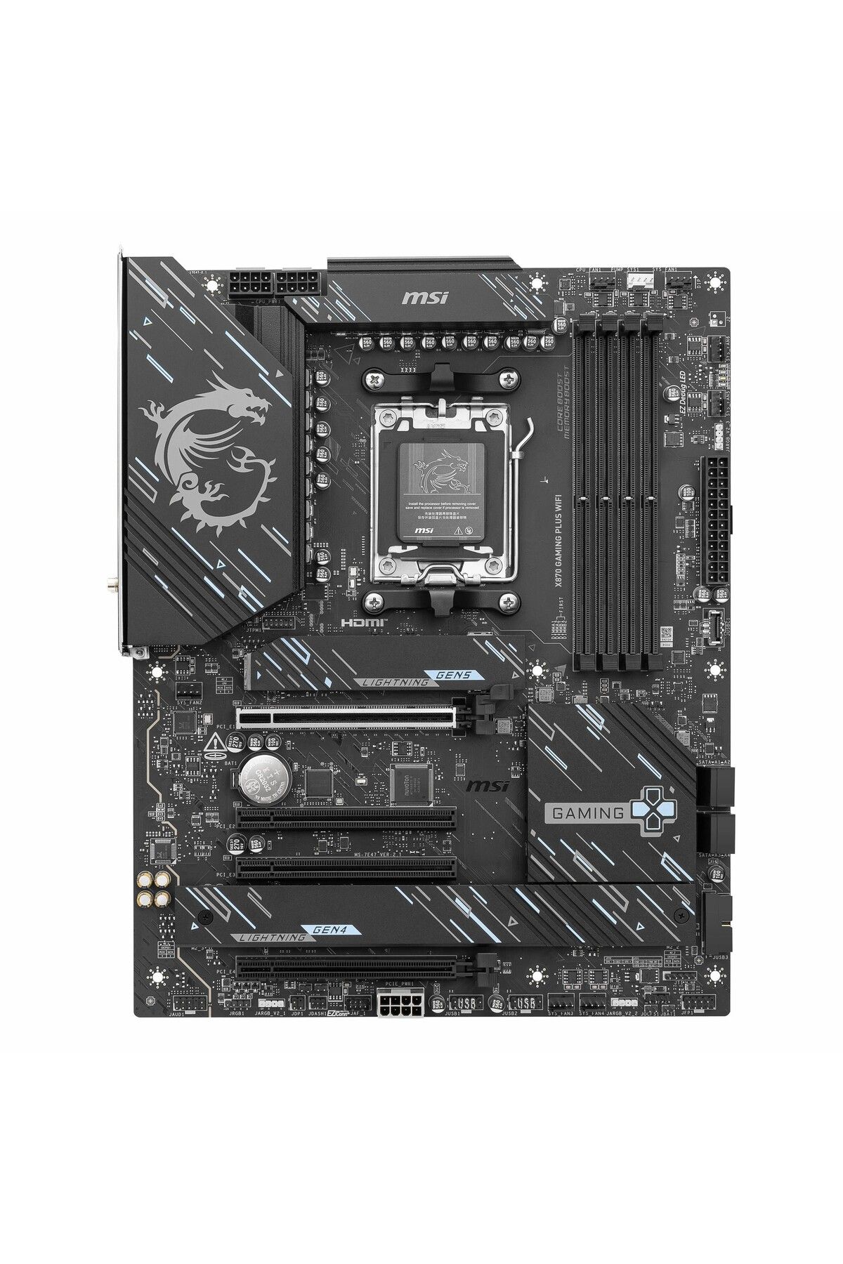 MSI-X870 GAMING PLUS WIFI AMD X870 مقبس AM5 DDR5 8200(OC)MHz ATX Gaming (اللاعب) اللوحة الأم 2