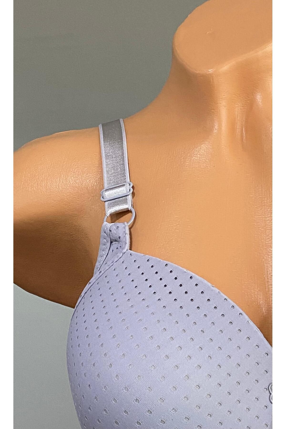 Pardon-Perfore Patterned Wireless Fixed Strap Bra 802 3