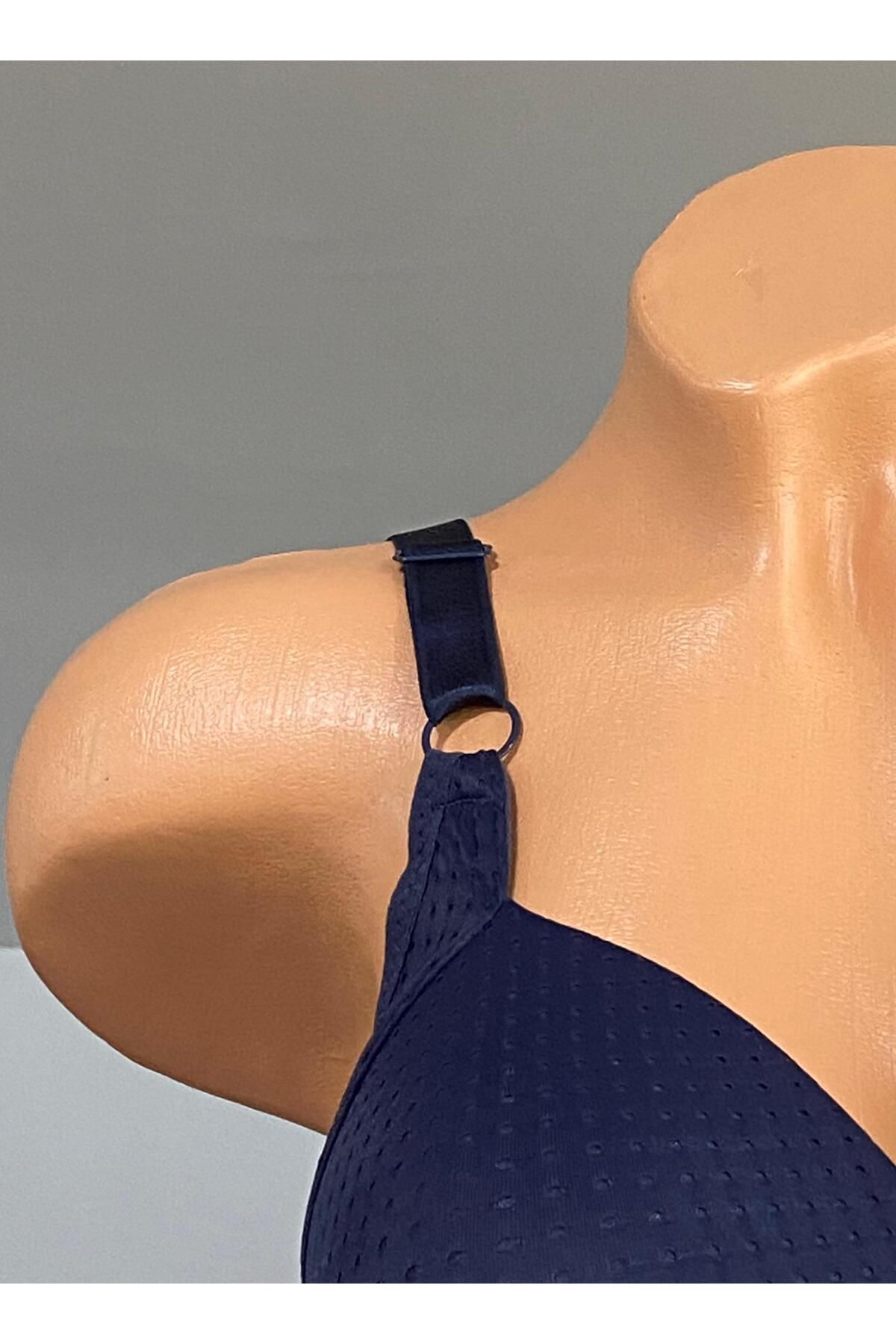 Pardon-Perfore Patterned Wireless Fixed Strap Bra 802 3