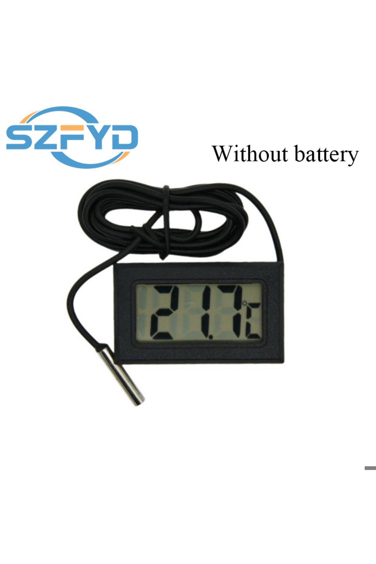 Choice-Black Thermometer Sensor Hygrometer Gauge Refrigerator Aquarium Monitoring Display Humidity Detector 1