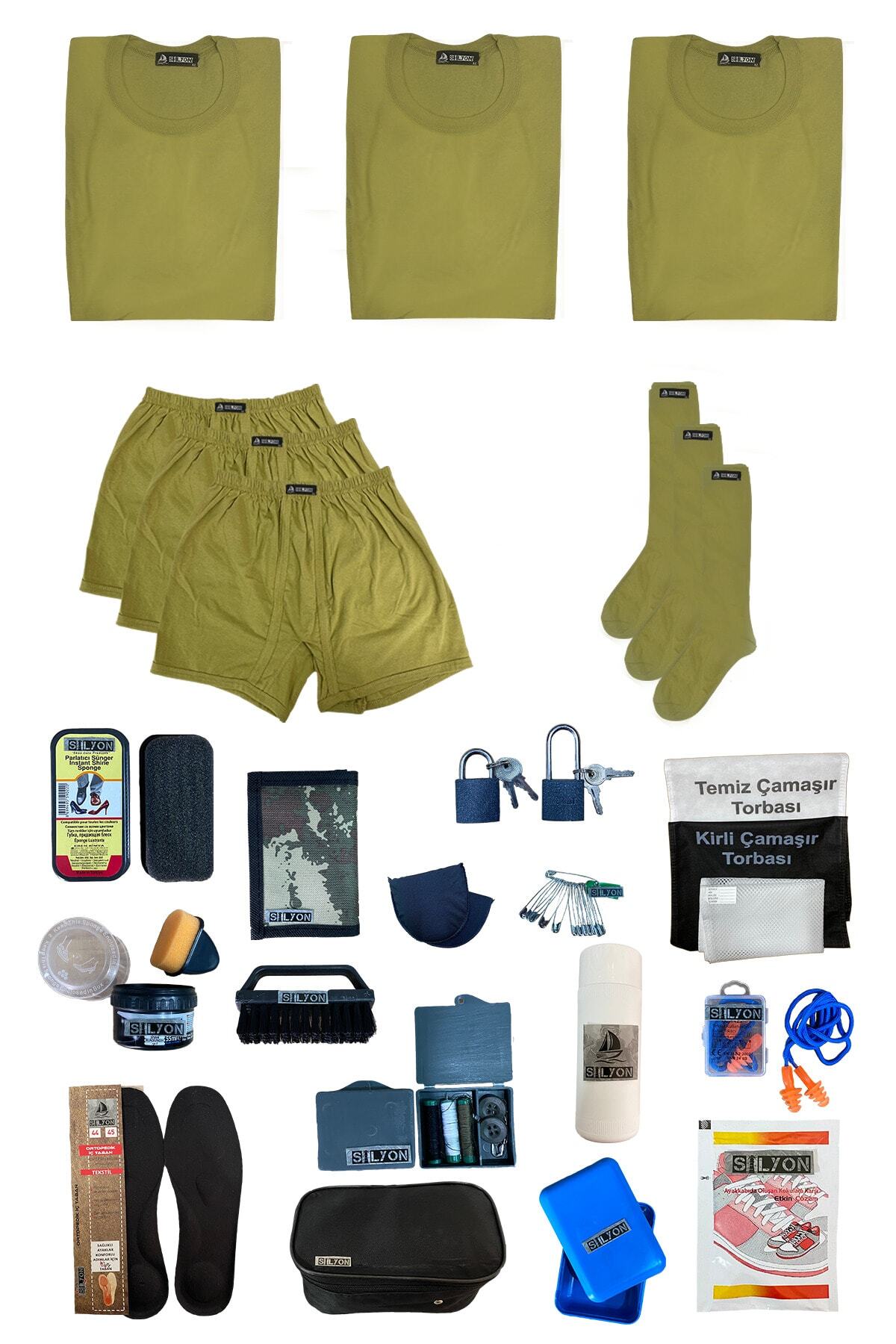 3-Piece Basic Military Service Set Conscript - Paid Soldier Economic Material Set