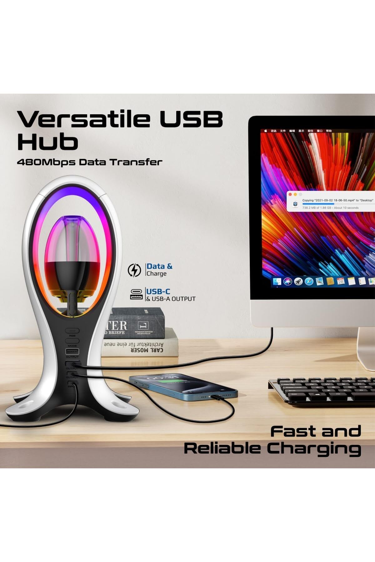 Promate-Promate Alpha-x Portable Bluetooth Speaker with Hi-Res Sound and Speaker Stand with USB-C Port 3