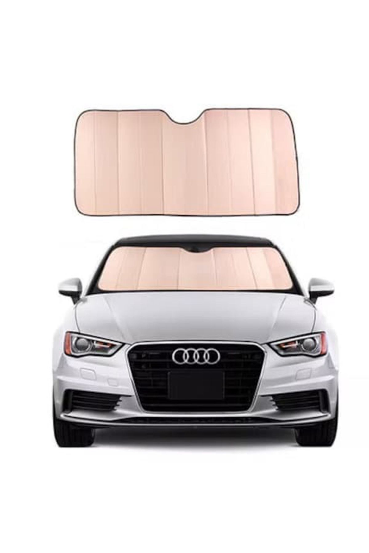 Generic-Foldable Sun Shade Car Front Rear Window Sunshade Un Protector Uv Rays And Heat Protector Pink 5