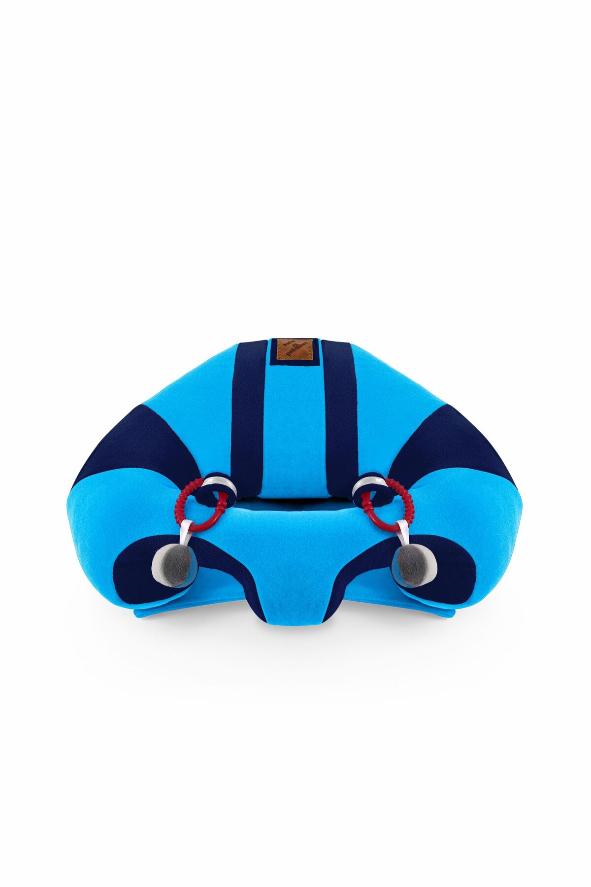 Bebeyatmaz Çıngıraklı Mavi-Lacivert Bebe Yatmaz Bebek Oturma Destek Minderi Bebek Koltuğu fotoğrafı 2 (önizleme)