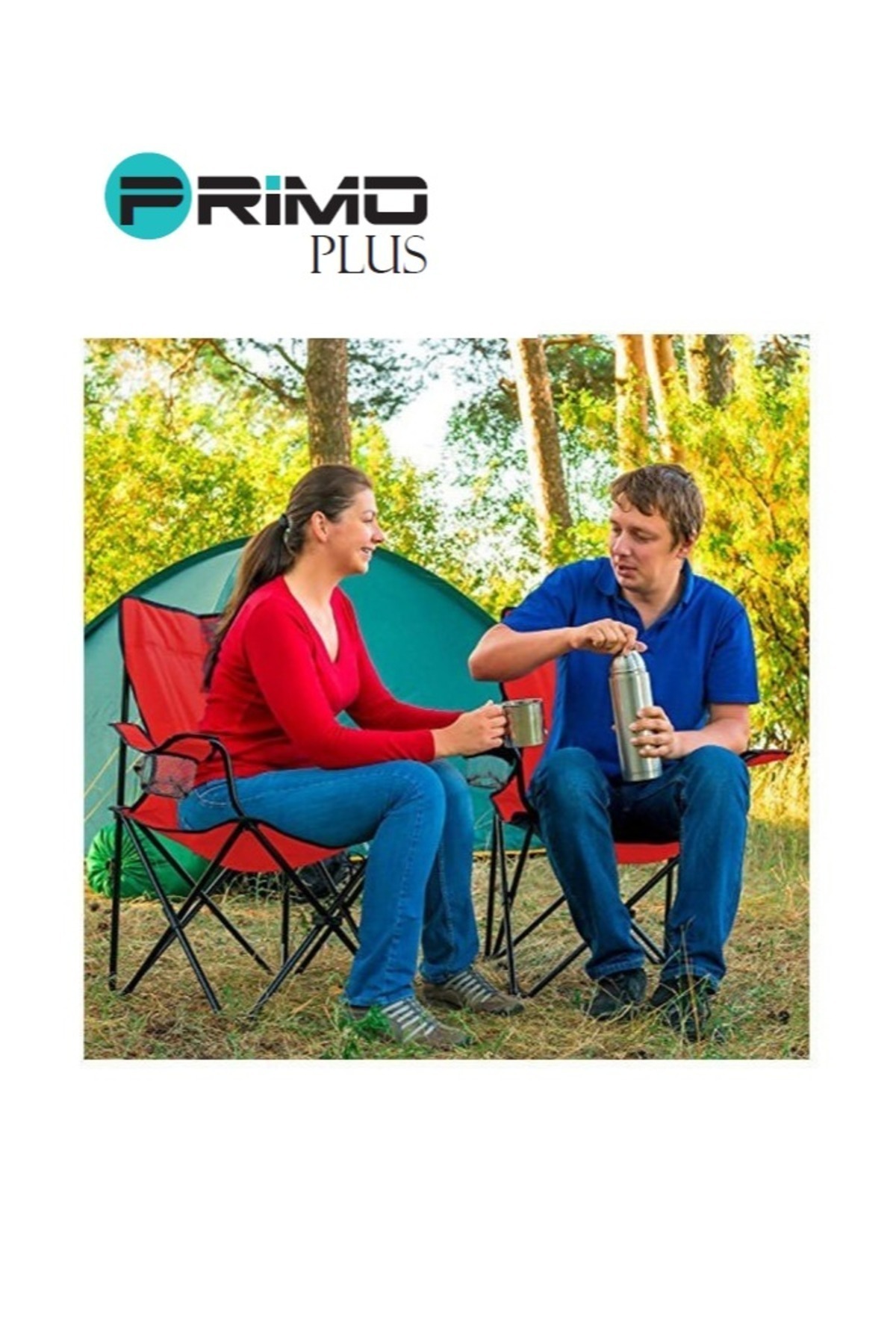 Primo Plus-Folding Camping Chair Red 6