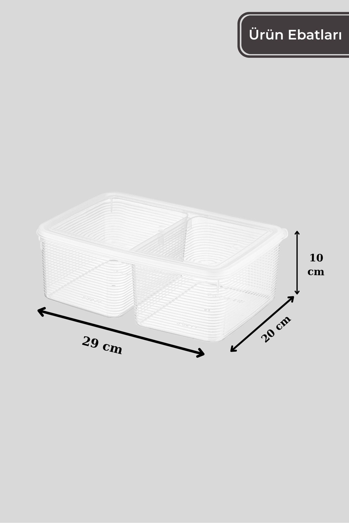 BRAMBLE LIFE-4.5 Lt 2 Compartment Rectangular Food Pulses Storage Container Set 7