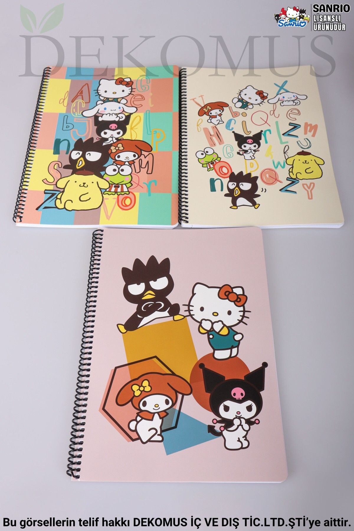 Hello Kitty-Dekomus with License Hello Kitty and Friends "Single" A4 Lined School Notebook 80 Leaves 1