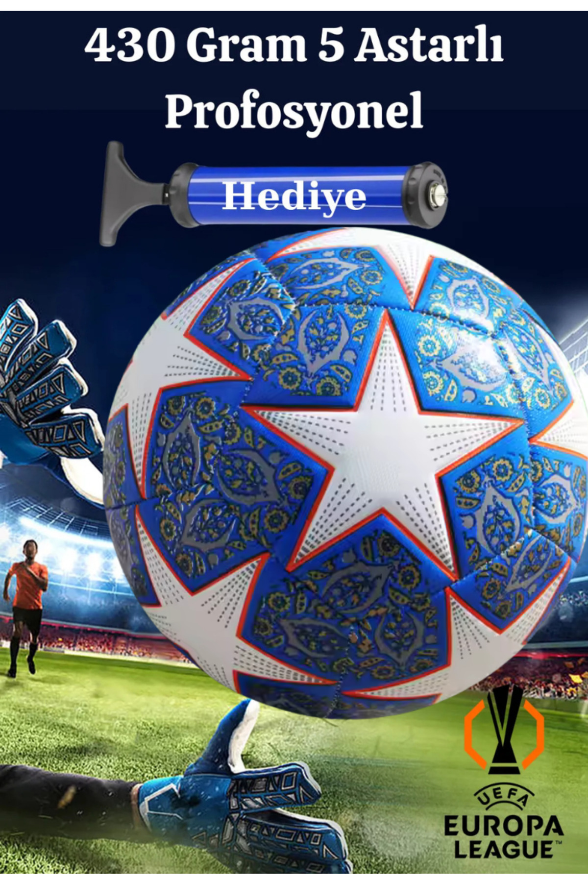 Janva UEFA Şampiyonlar Ligi Futbol Topu 430 Gram Kaliteli Maç ve Antreman Pompa Hediyeli