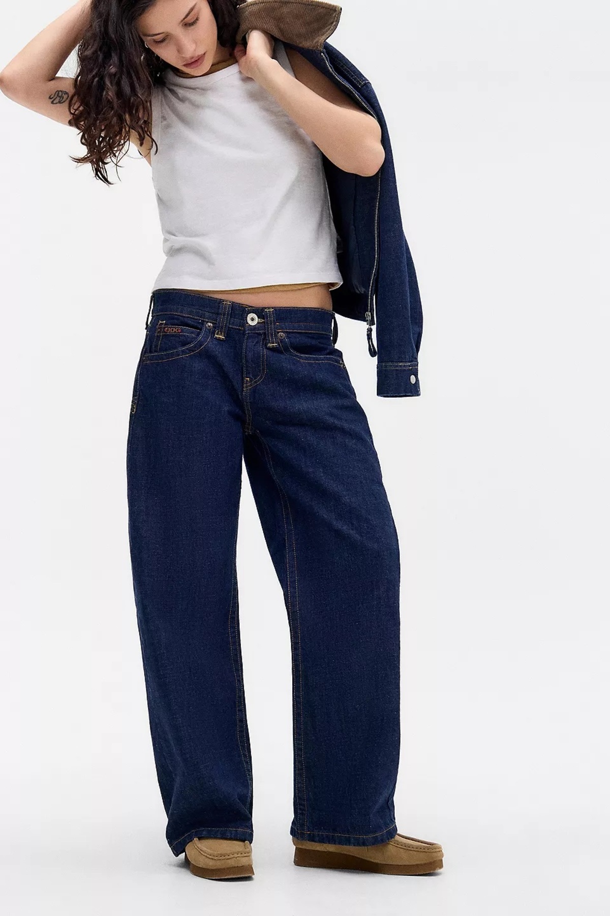 september island Jasika Vintage Lacivert Düşük Bel Jeans Pantolon görsel 2
