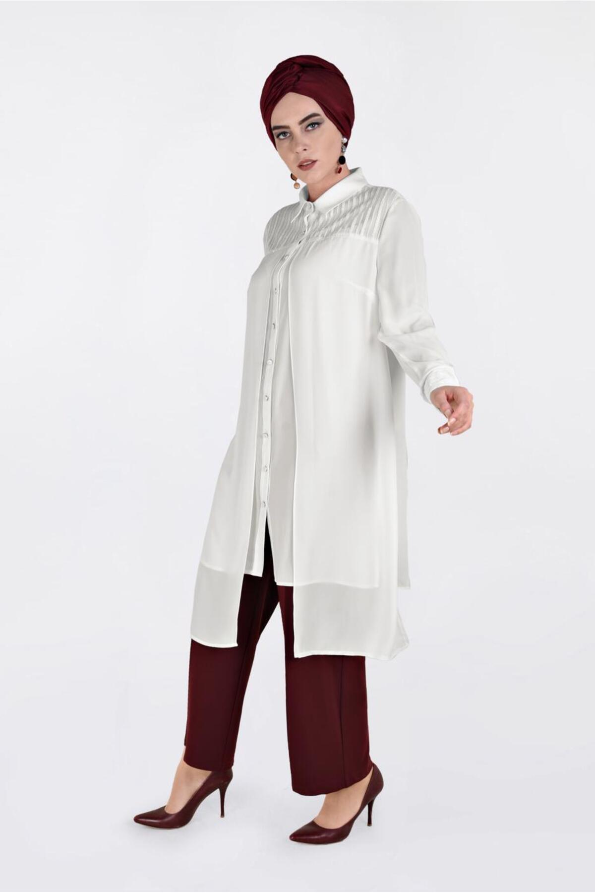 Alvina-2825 Model Sequin Embroidered Tunic 2