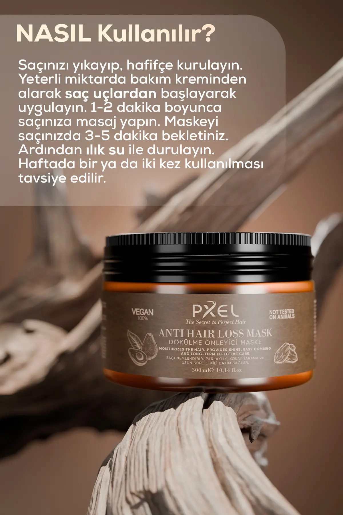 Dökülme Önleyici Şampuan – Maske 2’li Set | Dökülen Saçlar |400 ML, 300 ML — PXLDOKLSET01 — تصویر 3 از 4