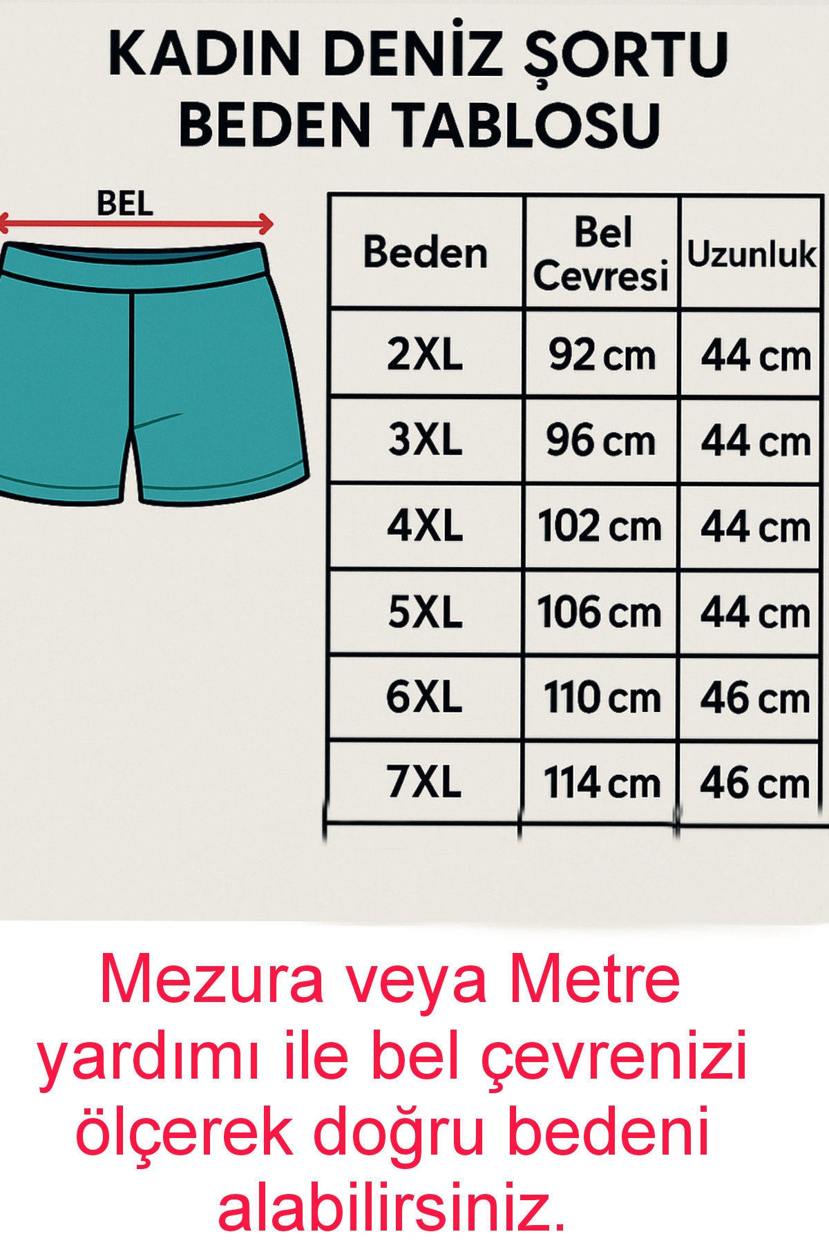 bigiyin Siyah Büyük Beden Kadın Deniz Şortu Büyük Beden Şort (2XL-7XL) görsel 2