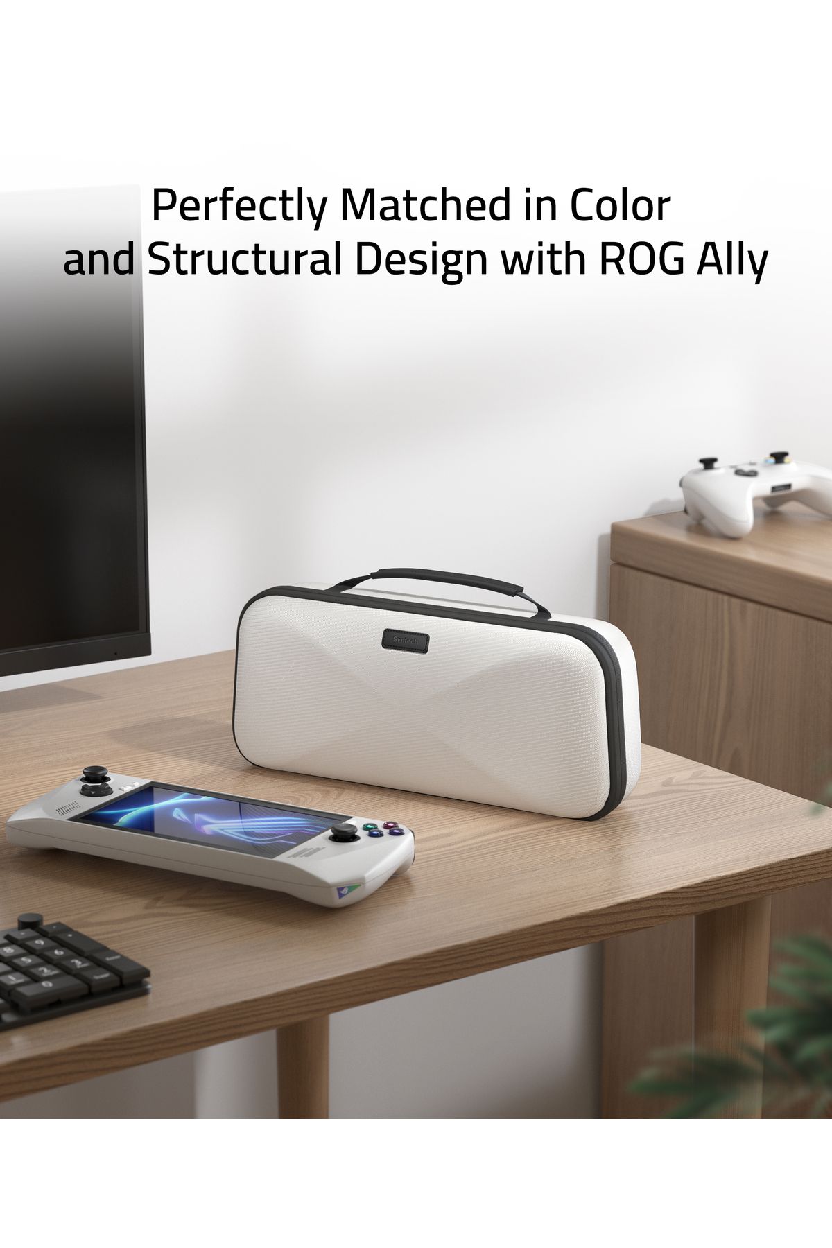 SYNTECH-| Storage case for Asus Rog Ally & Rog Ally X |White 3