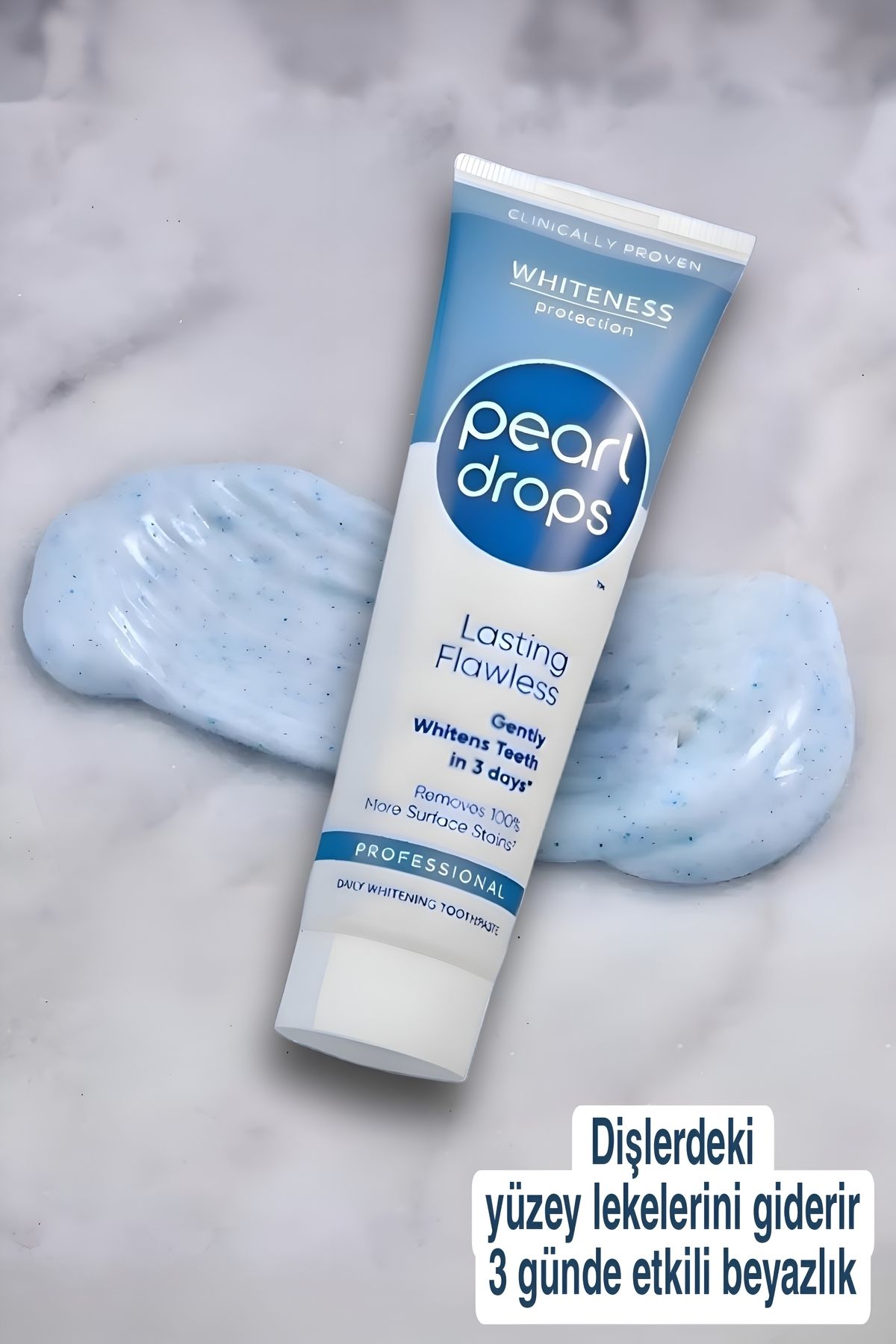 Pearl Drops-لاستينج - قطعتان - مع الكالسيوم، خاصية مضادة للشيخوخة، مزيل العيوب، معجون أسنان مبيض فعال في 3 أيام 75 مل 2