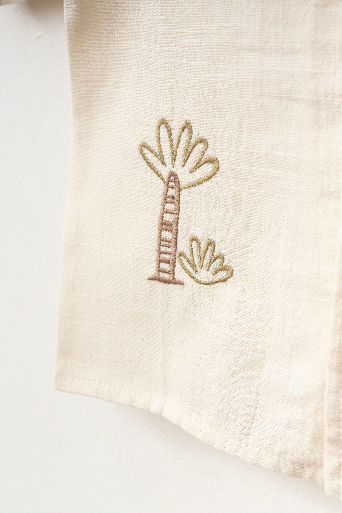 Minipodyum Erkek Bebek Palmiye Nakışlı Şortlu Yazlık Ikili Takım fotoğrafı 6 (önizleme)