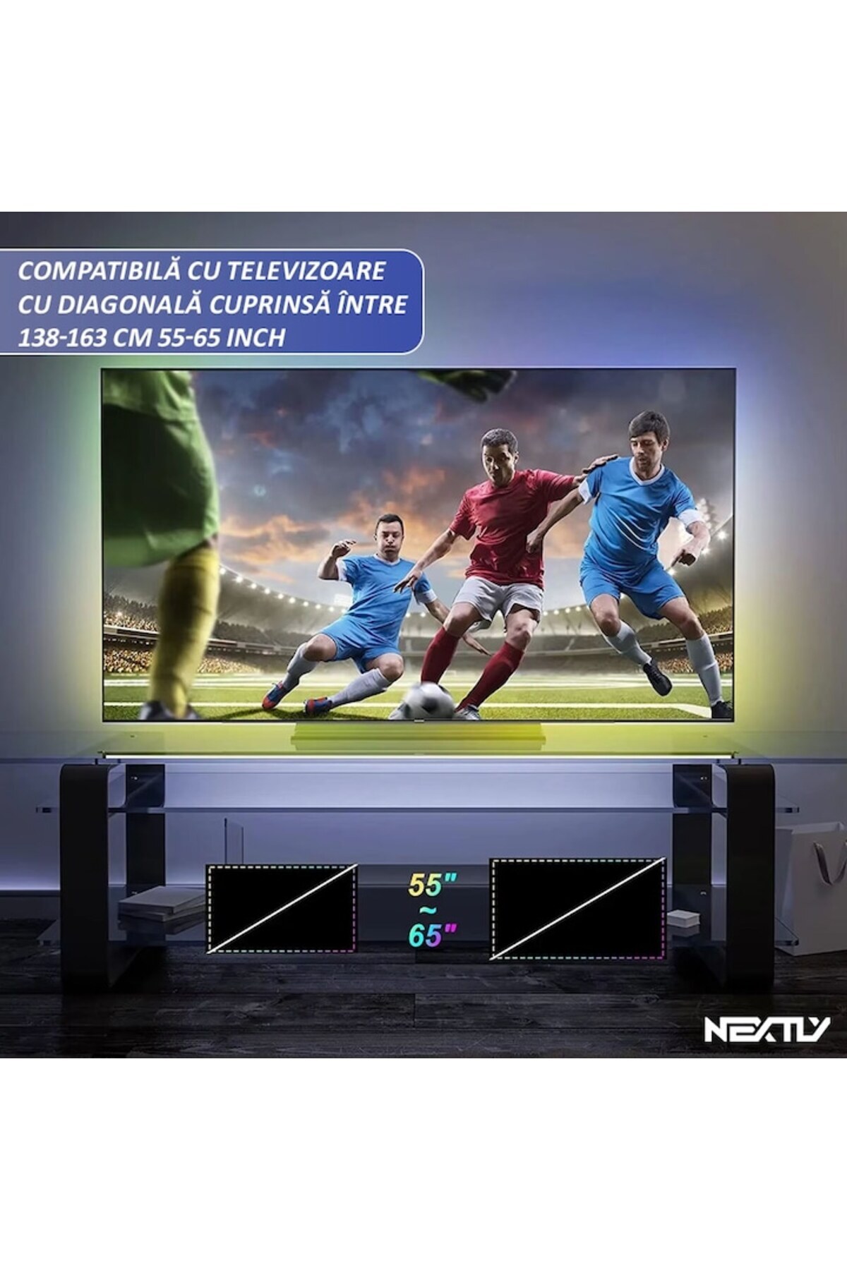NEXTLY-RGB LED Strip With 1080p Video Camera For TV, Control Via Tuya Smart Application 5