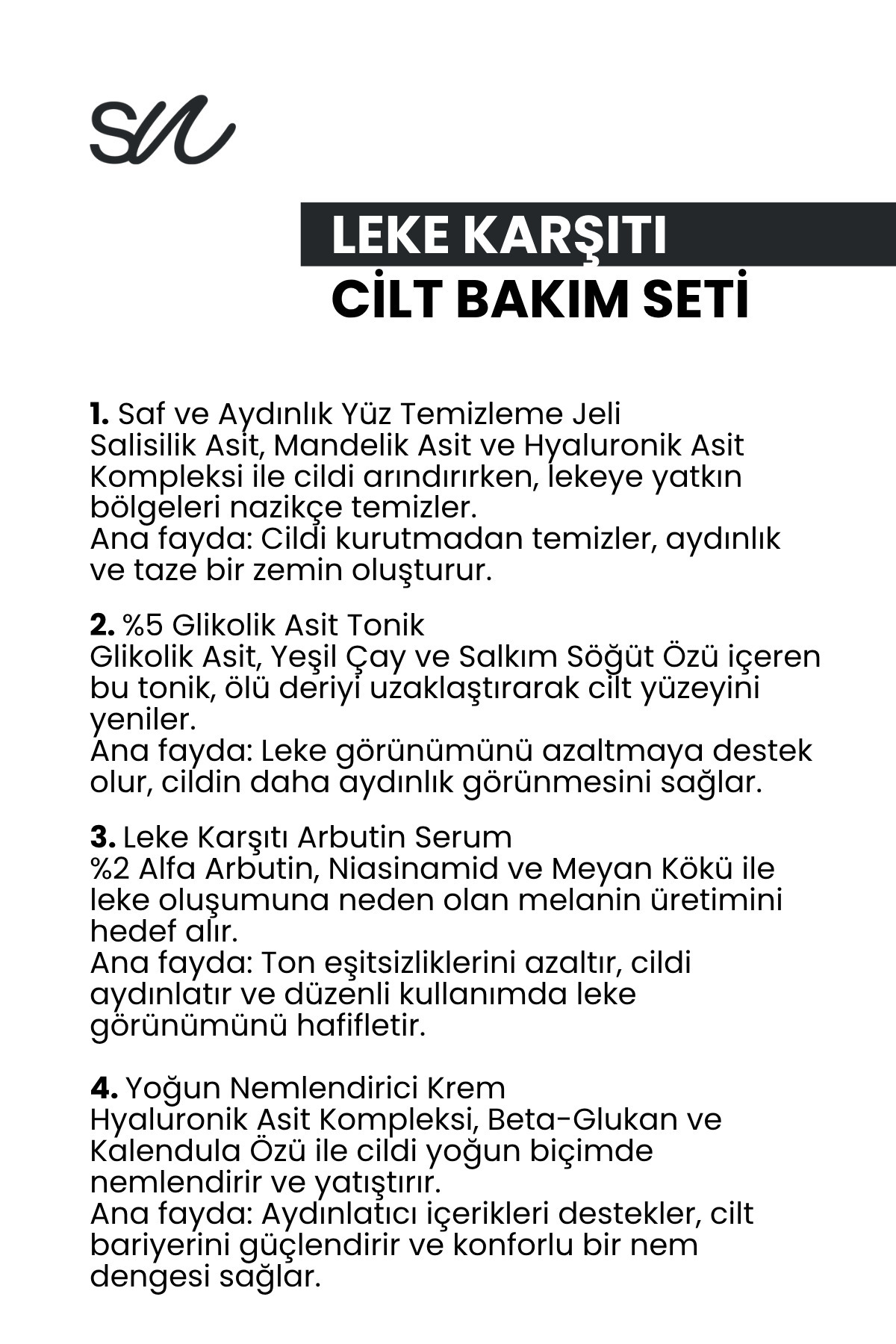 Lekeli Cilt Tipi Bakım Seti — YNGC1367321 — تصویر 3 از 8