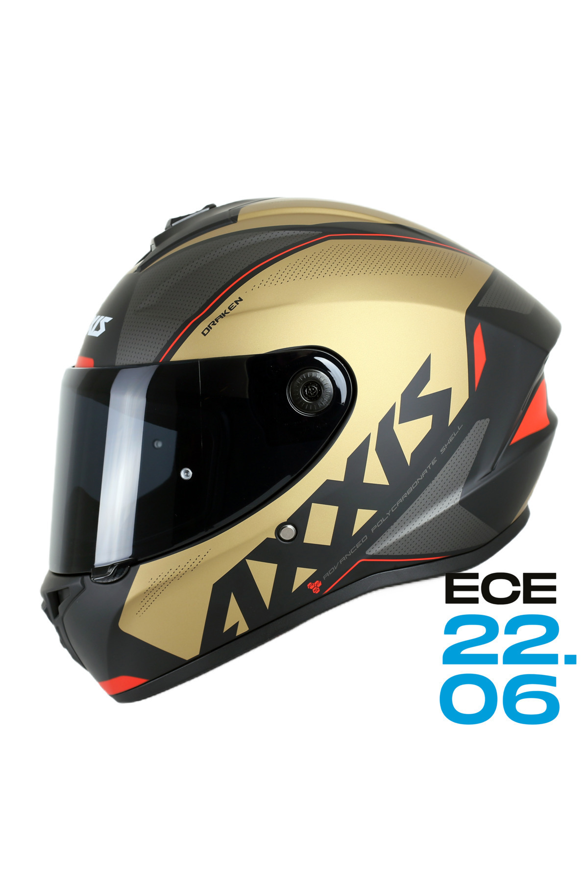 Axxis DRAKEN S GEAR A9 DOT VE ECE 22.06 SİYAH VİZÖR HEDİYELİ