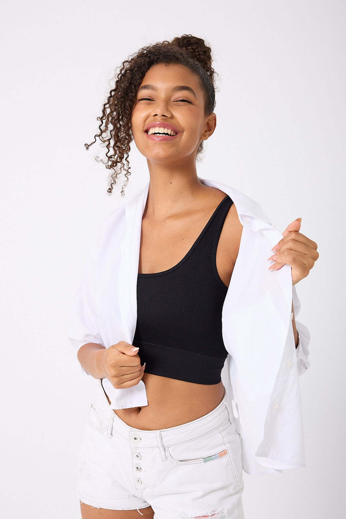 FOREVER MORE Kalın Askılı Spor Crop Top görsel 4