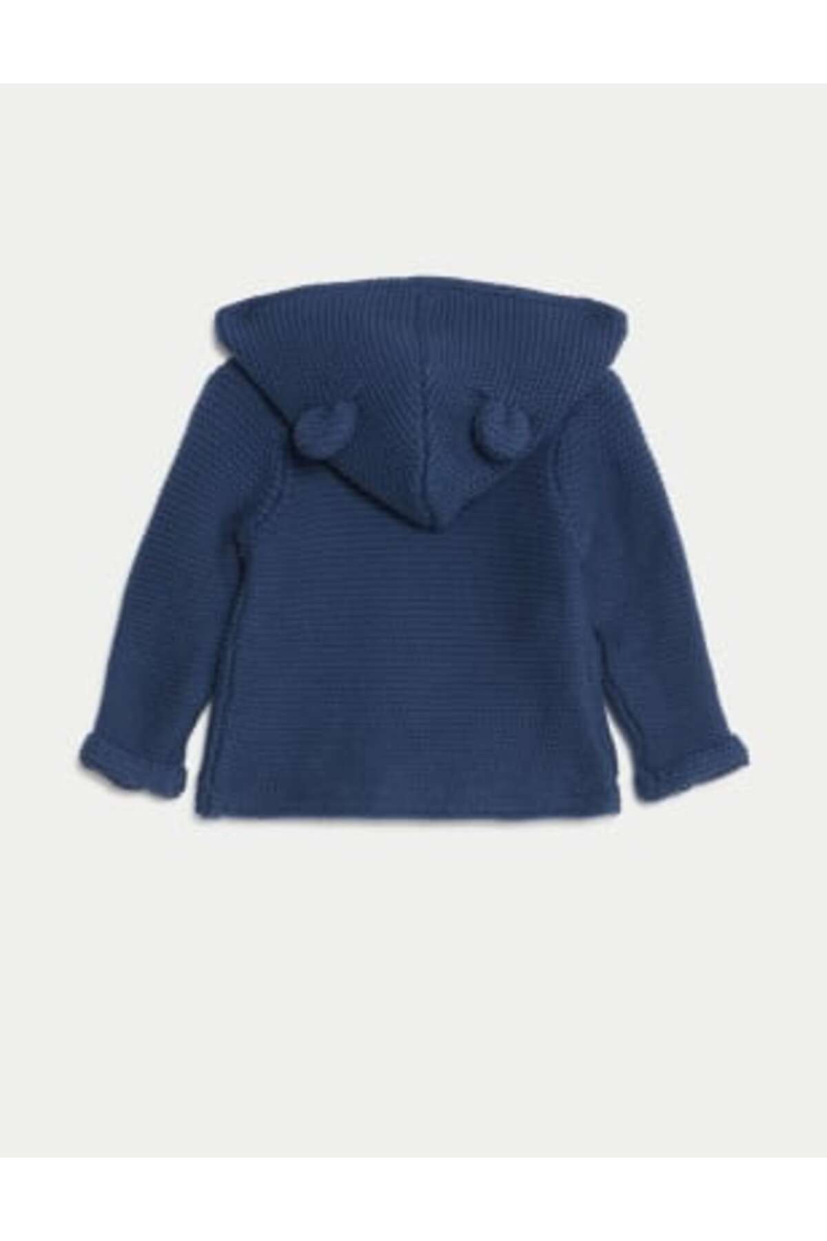 Marks & Spencer Saf Pamuk Kapşonlu Hırka (0-3 Yaş) fotoğrafı 2 (önizleme)