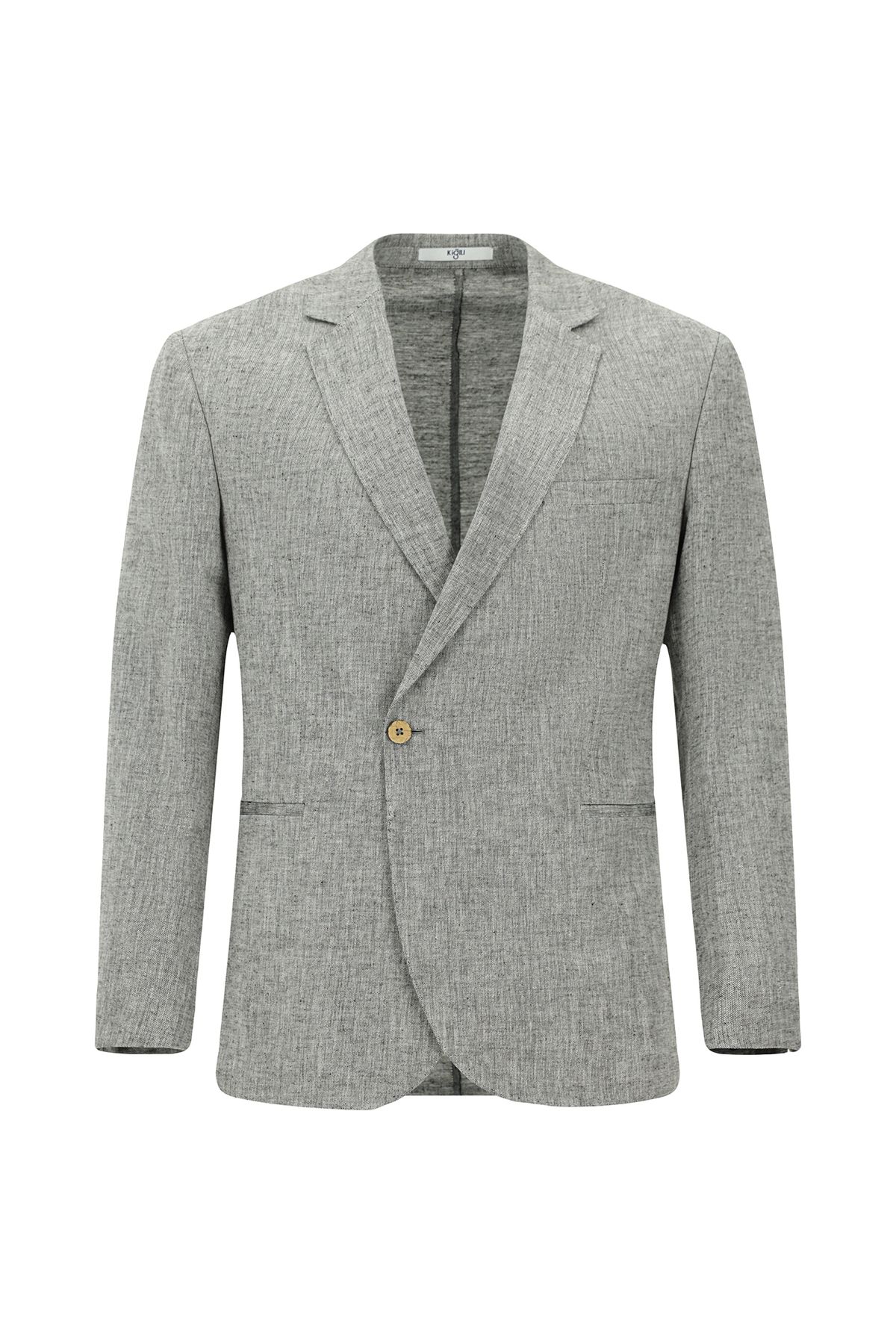 Kiğılı-Slim Fit Slim Fit Linen Blended Double Breasted Suit 3