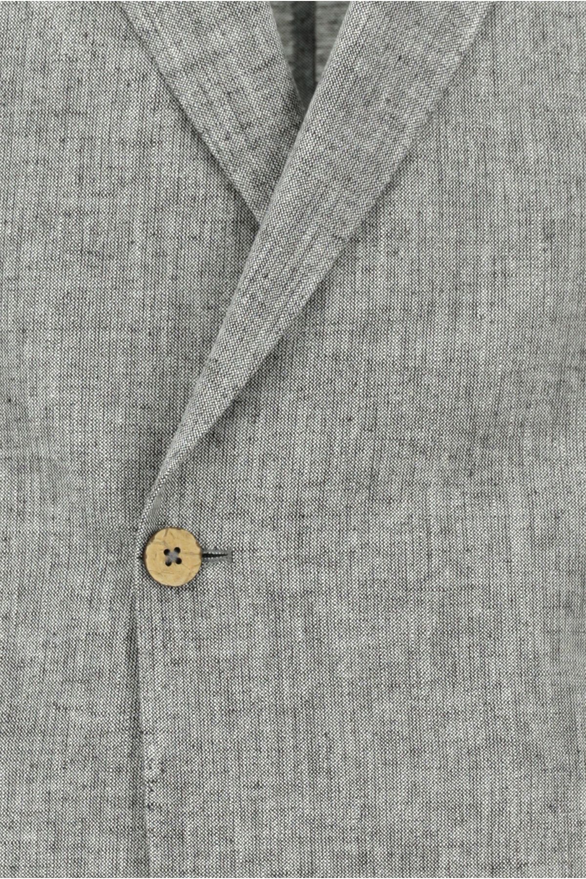 Kiğılı-Slim Fit Slim Fit Linen Blended Double Breasted Suit 5