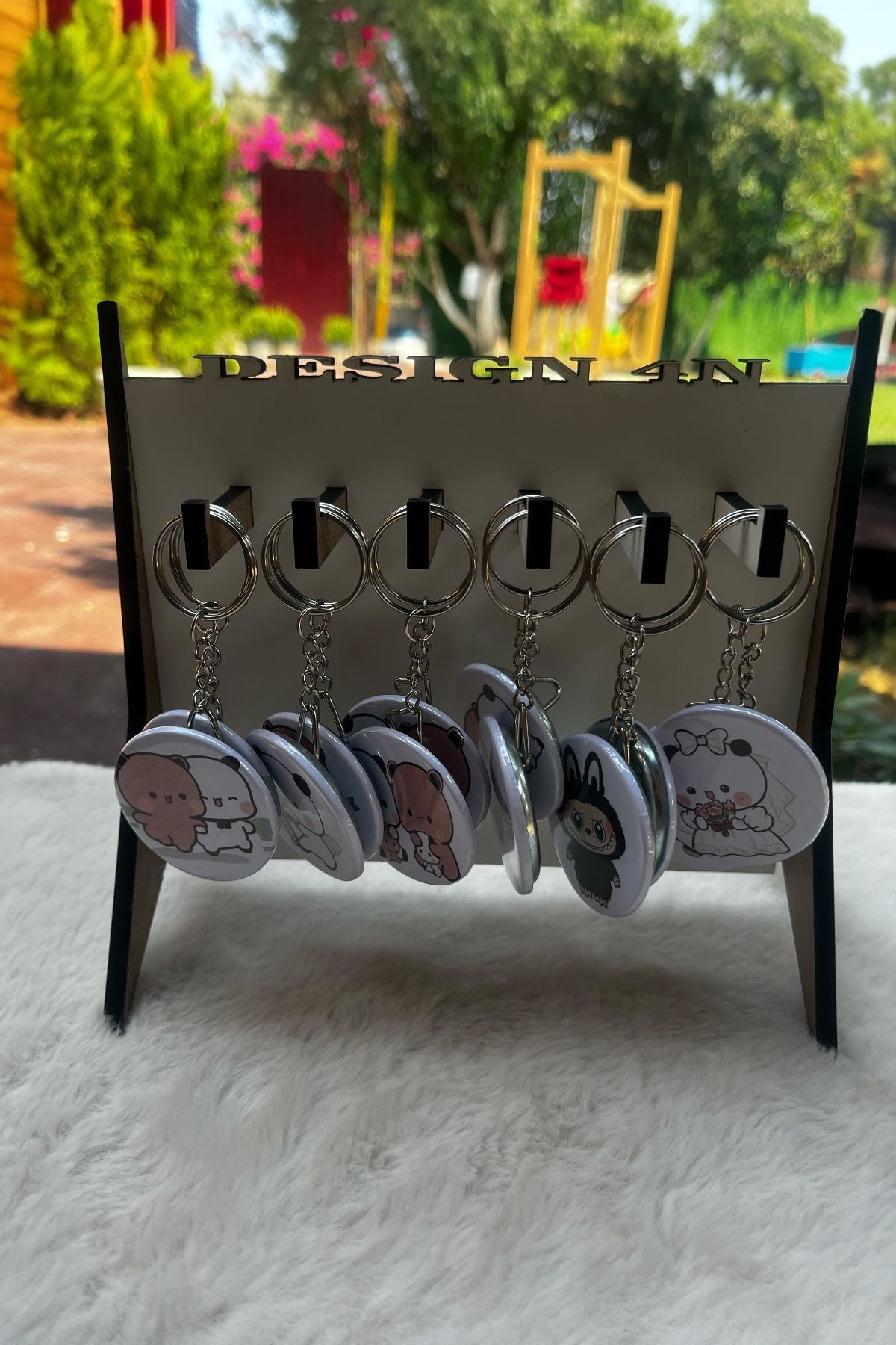 Design 4N-Keychain / Bubu with Dudu / Push Button Keychain 3